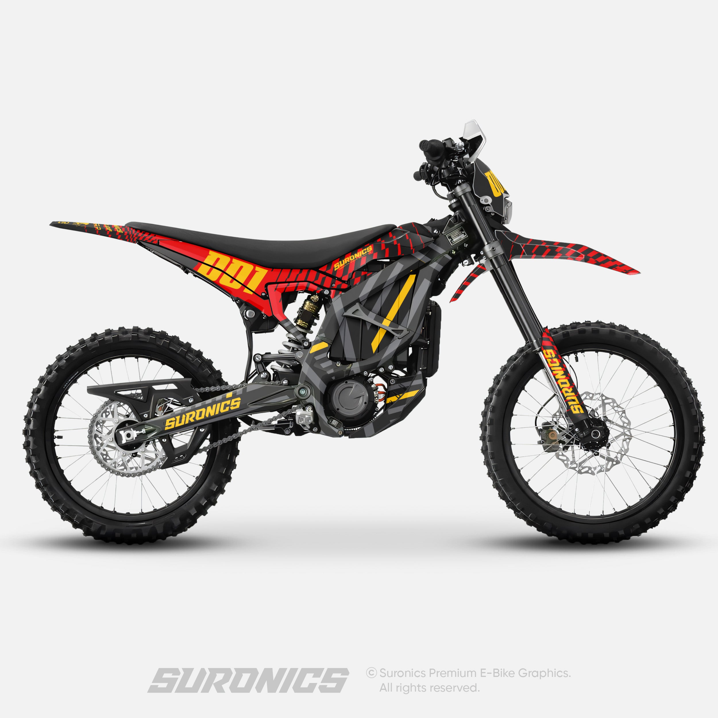 FUTURACE RED YELLOW Surron Ultra Bee Graphics kit