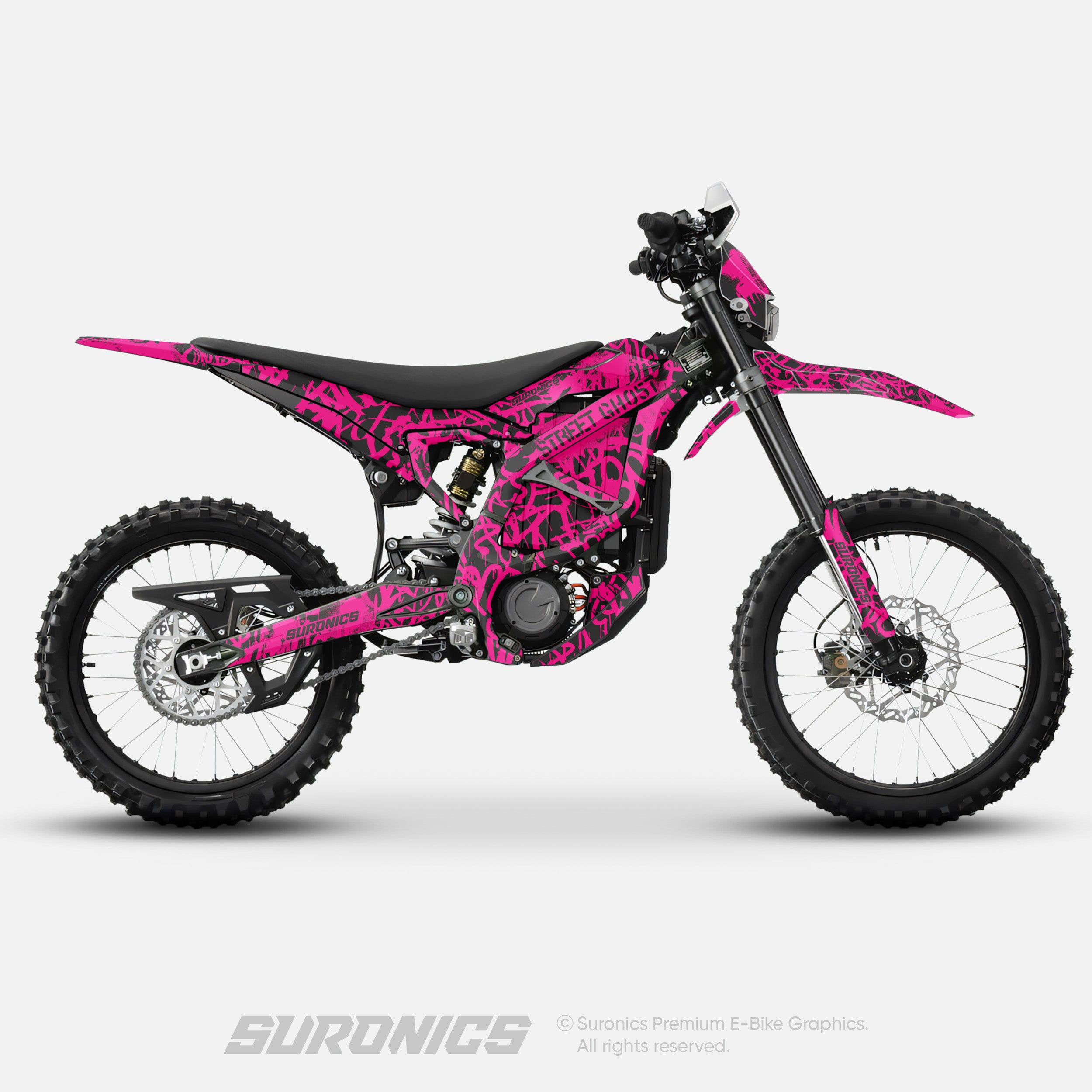 STREET GHOST BLACK MAGENTA Surron Ultra Bee Graphics kit