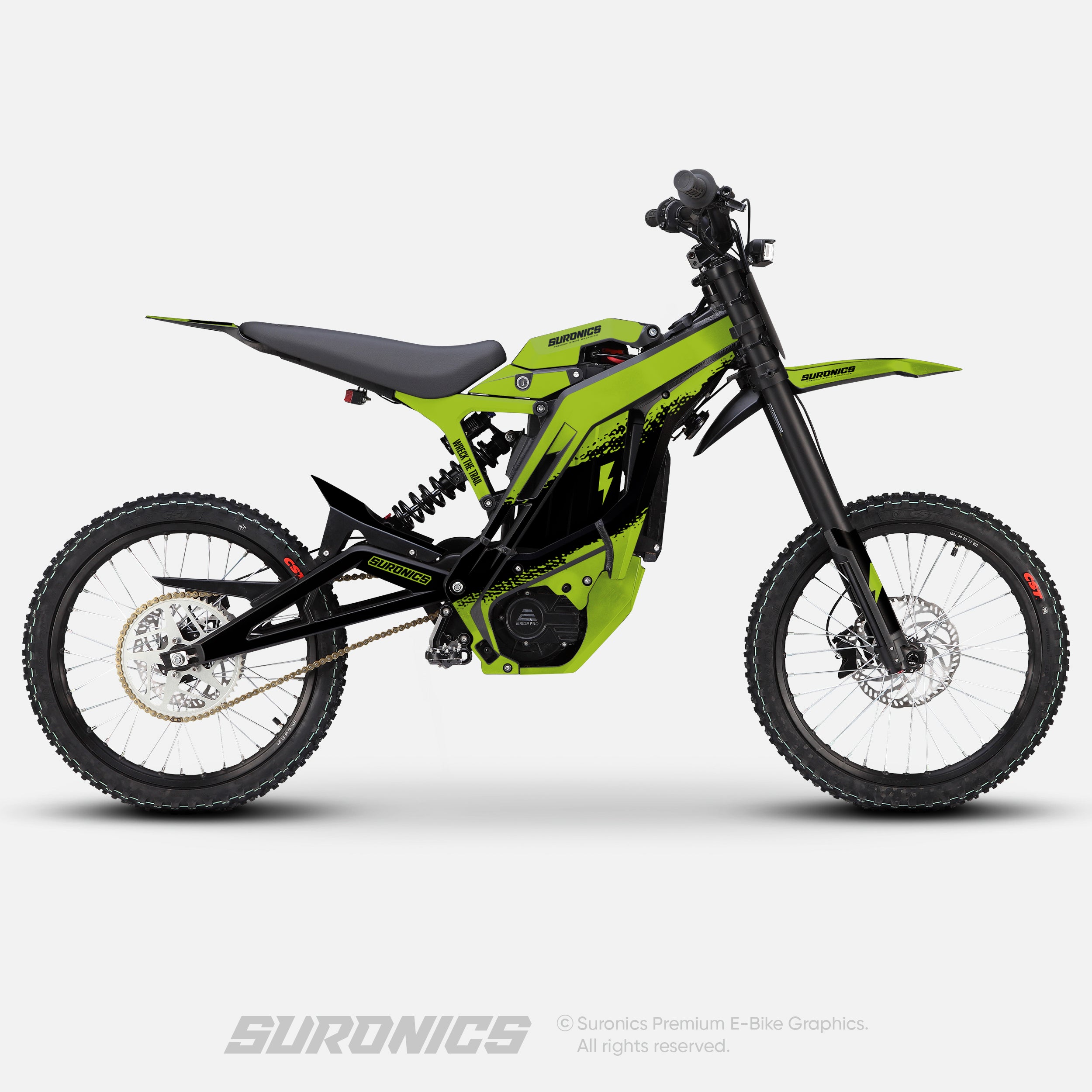 HALF GREEN BLACK E-Ride Pro SS SR Graphics kit