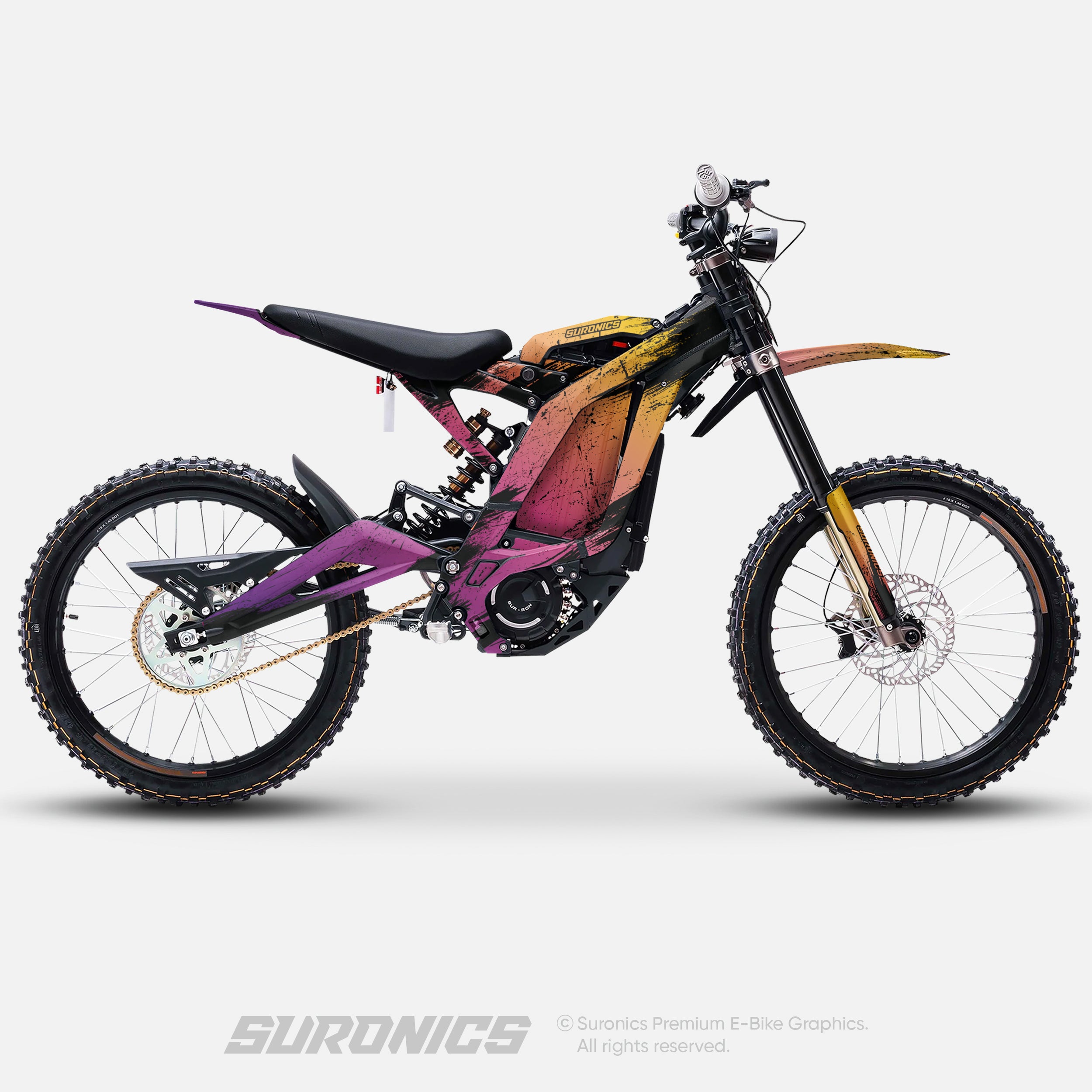 FADE PURPLE YELLOW Surron Light Bee Graphics kit