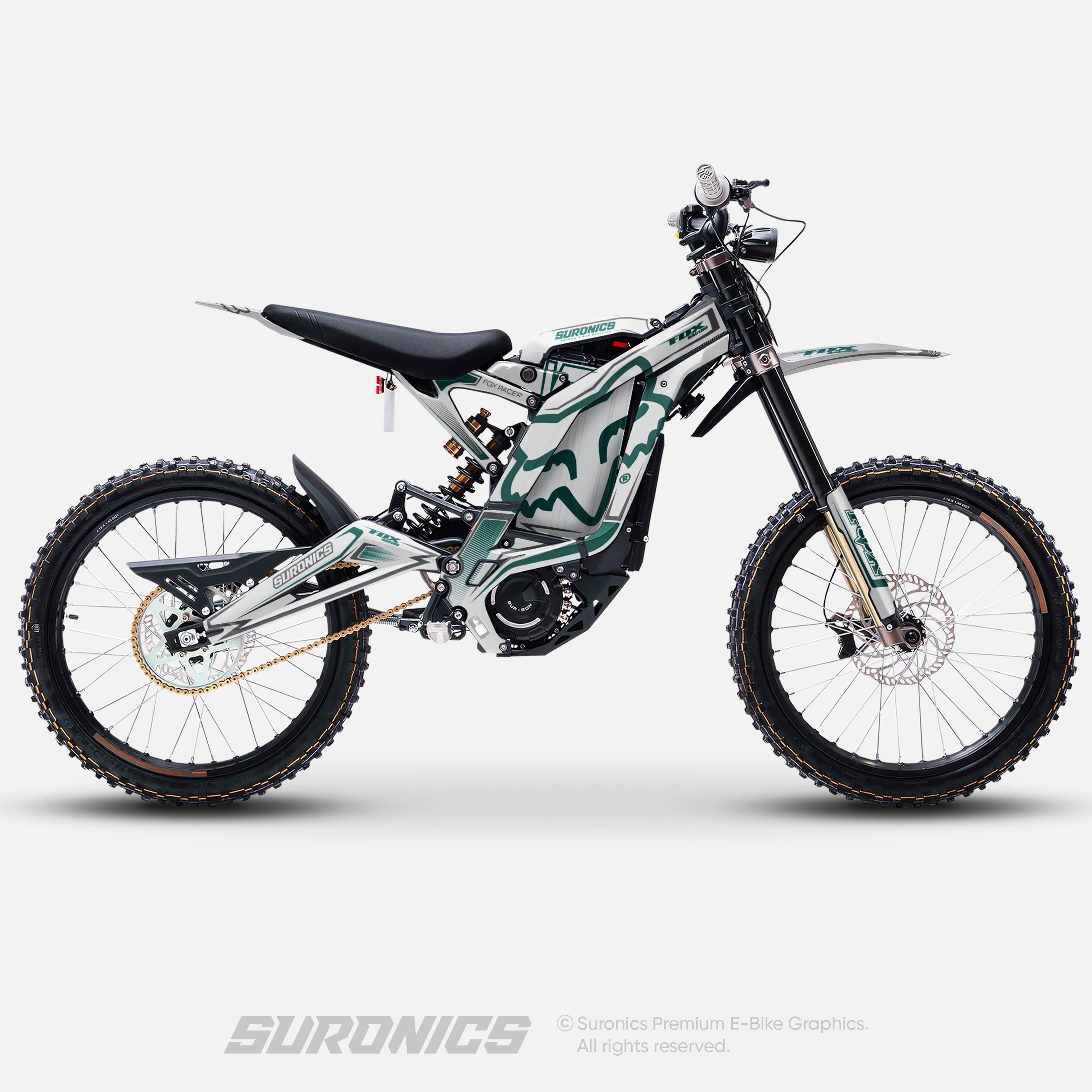 FOX RACER WHITE AVENTUR Surron Light Bee Graphics kit