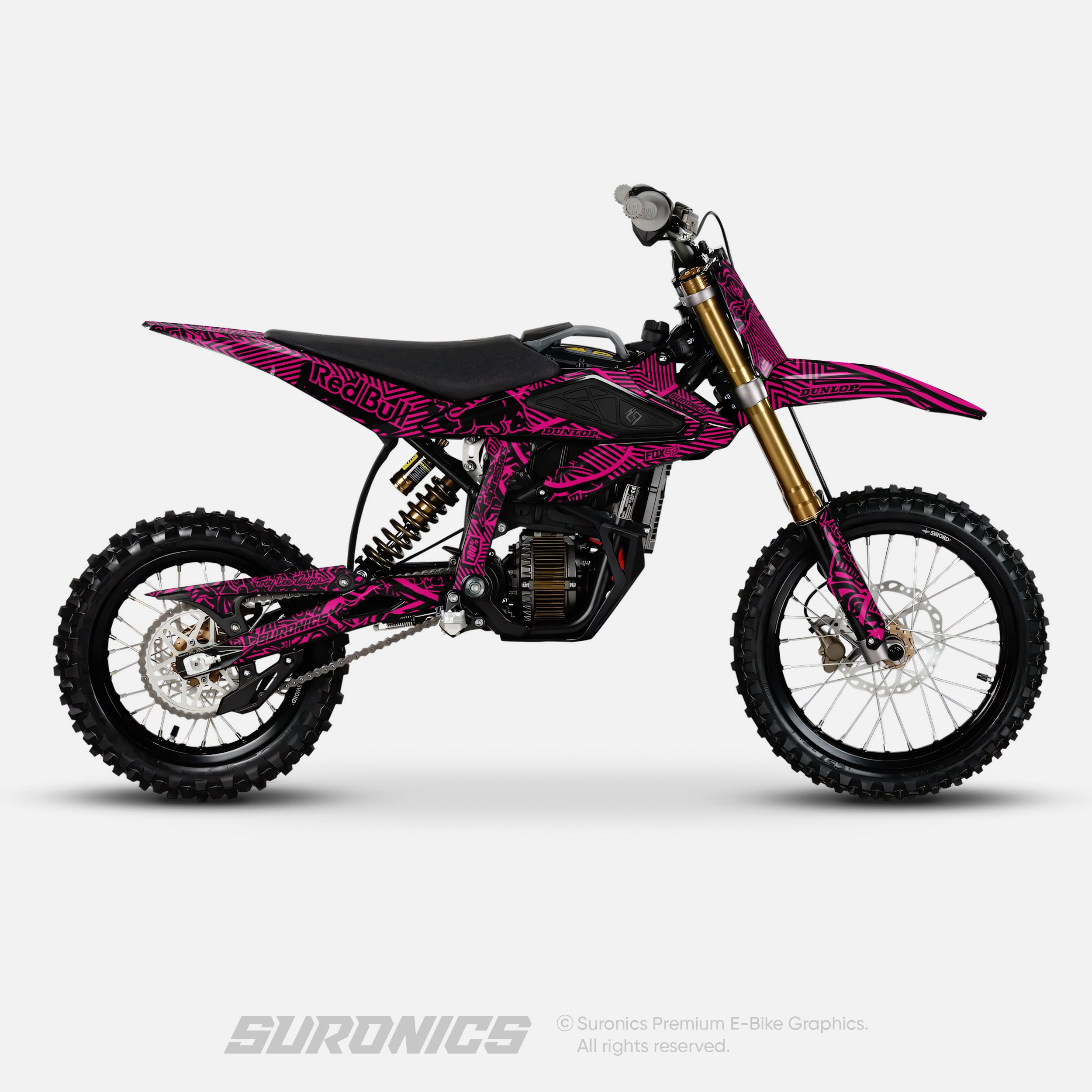 RACE ART BLACK MAGENTA Surron Hyper Bee Graphics kit
