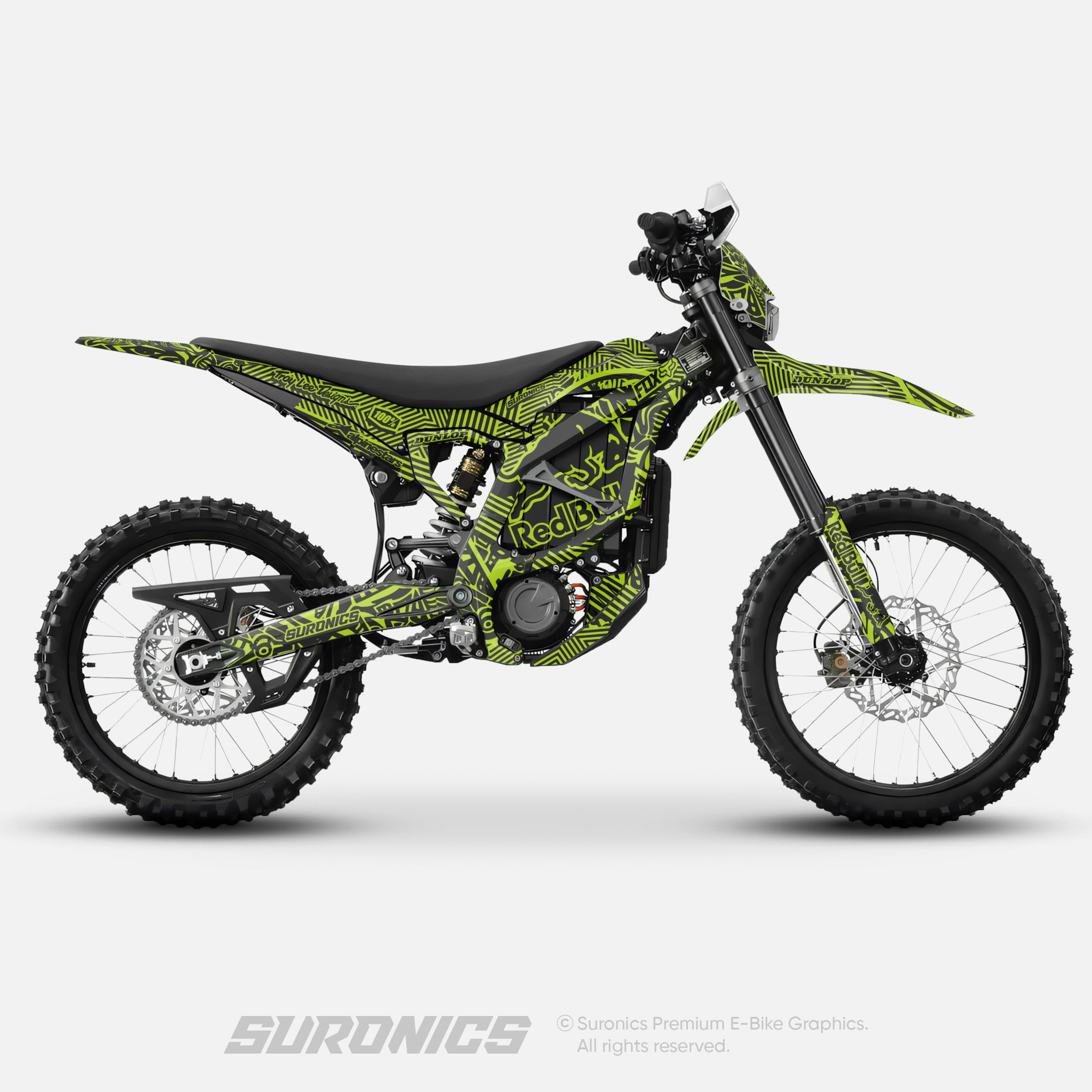 RACE ART BLACK GREEN Surron Ultra Bee Graphics kit