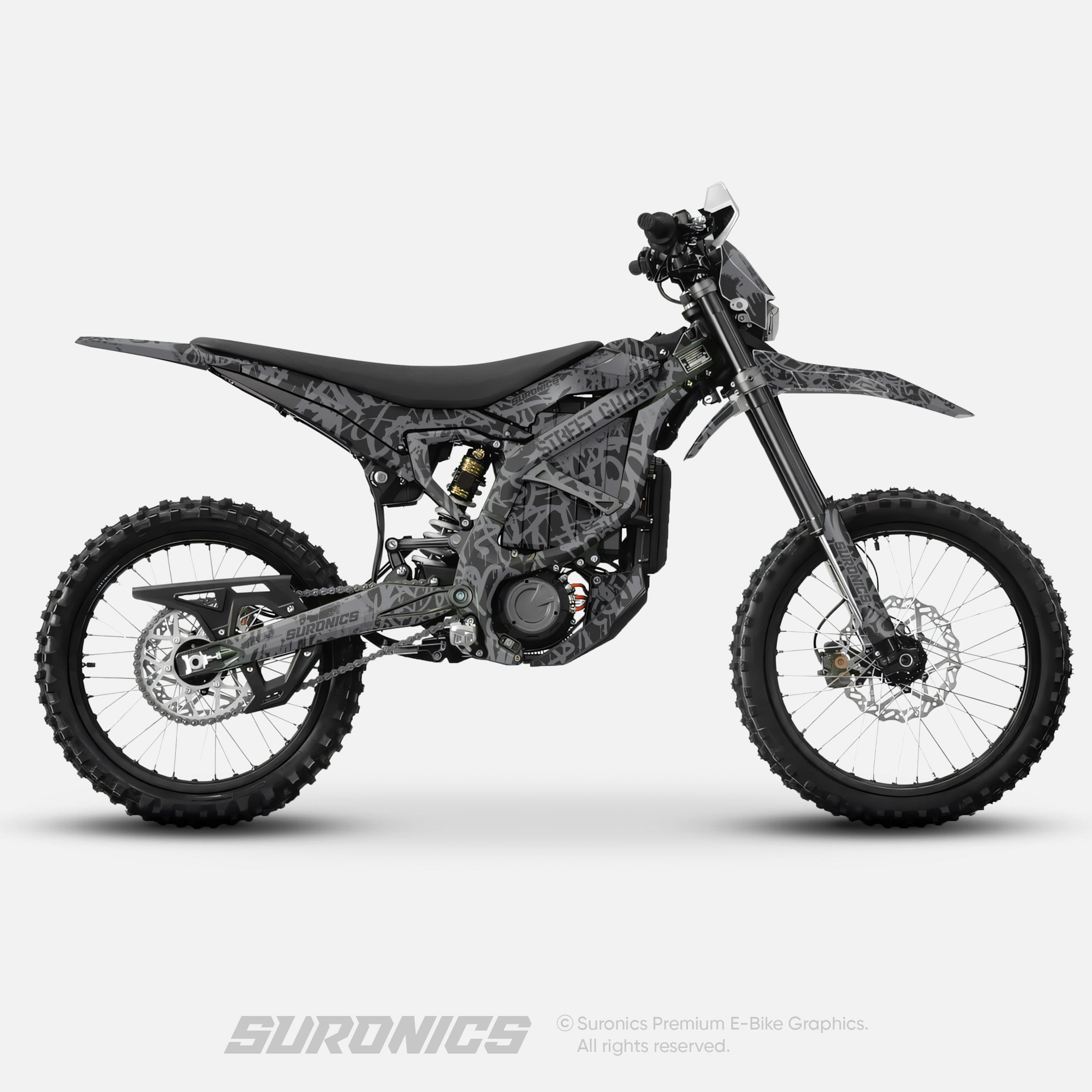 STREET GHOST BLACK GREY Surron Ultra Bee Graphics kit