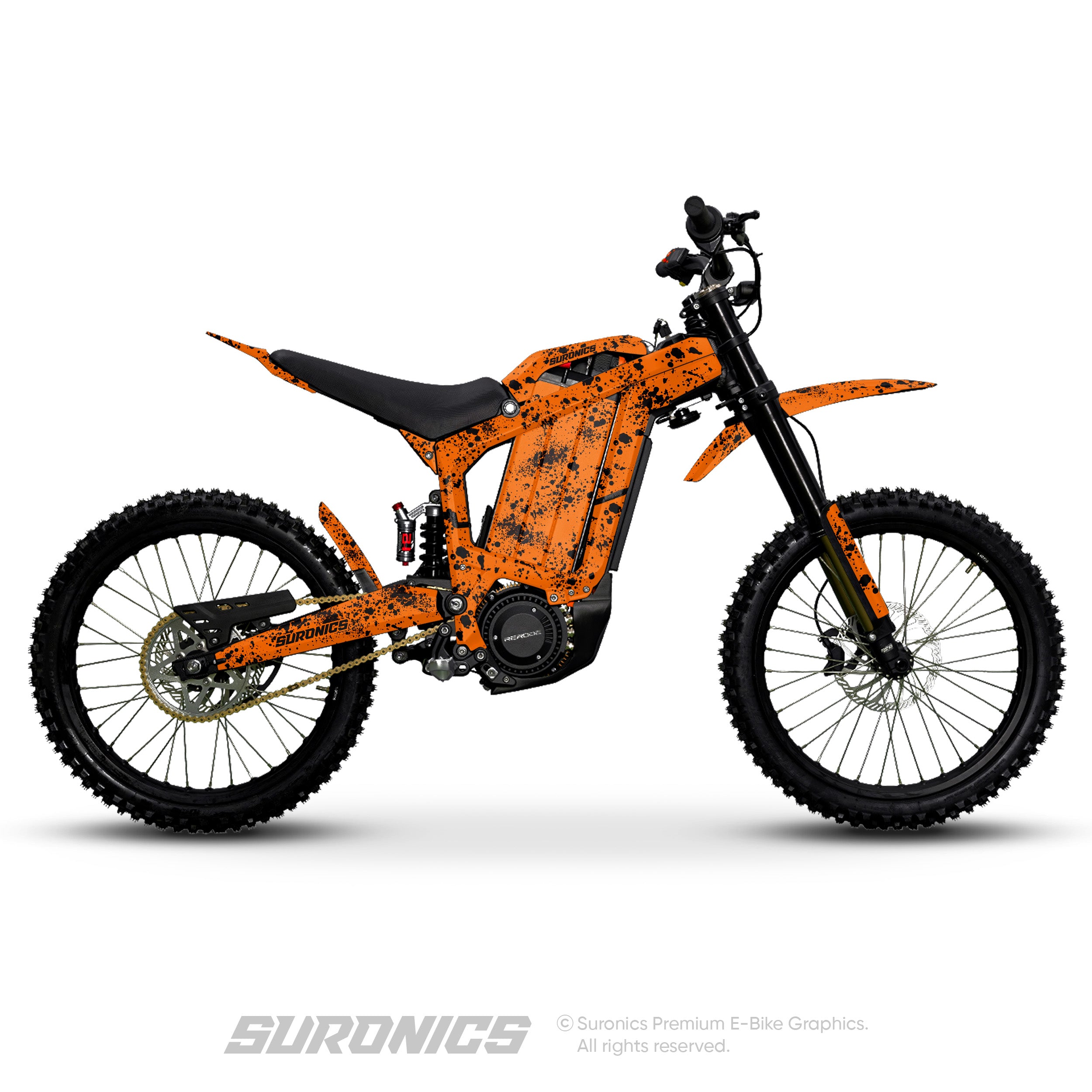 SPLATTER ORANGE BLACK Rerode R1 Graphics kit