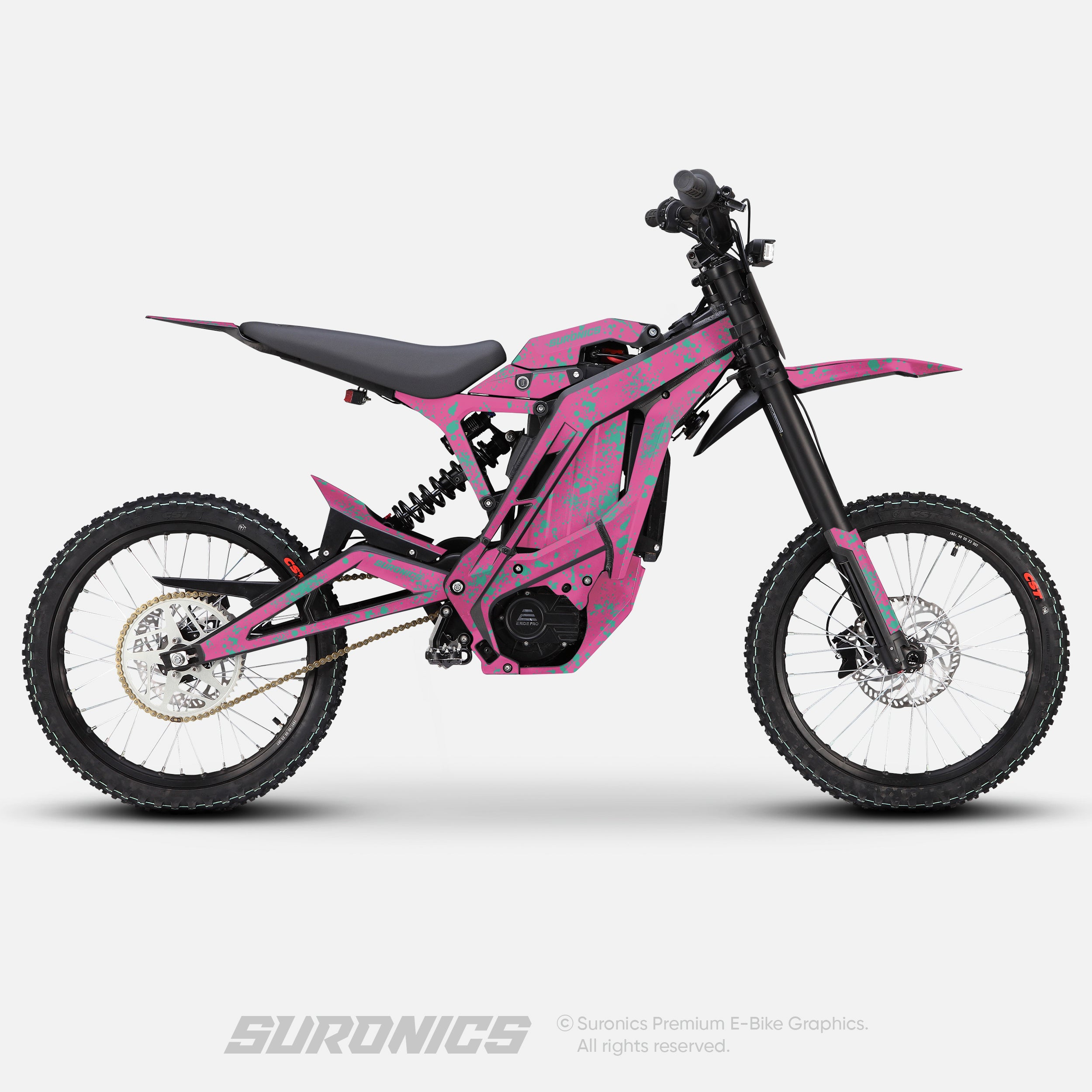 SPLATTER PINK MINT Eride Pro SS SR Graphics kit