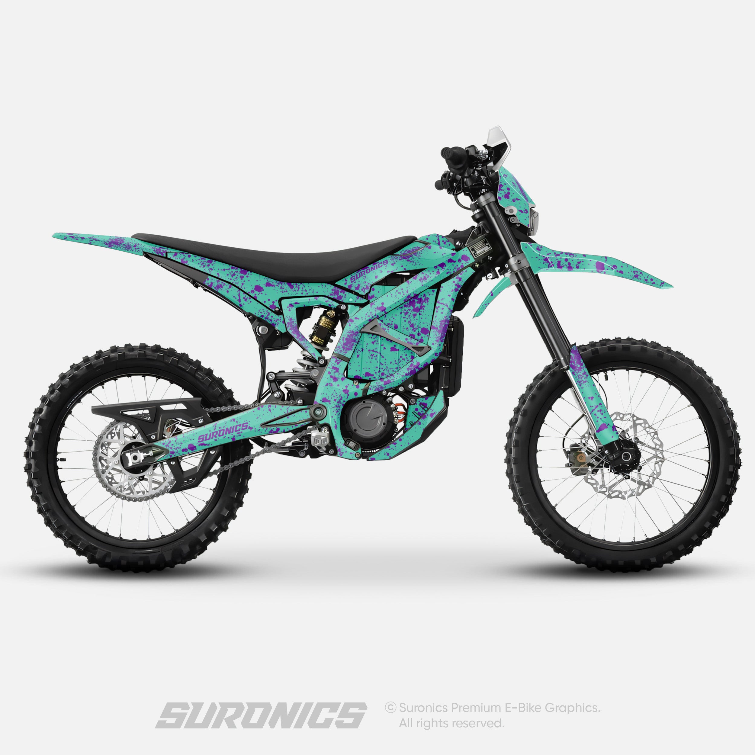 SPLATTER MINT PURPLE Surron Ultra Bee Graphics kit