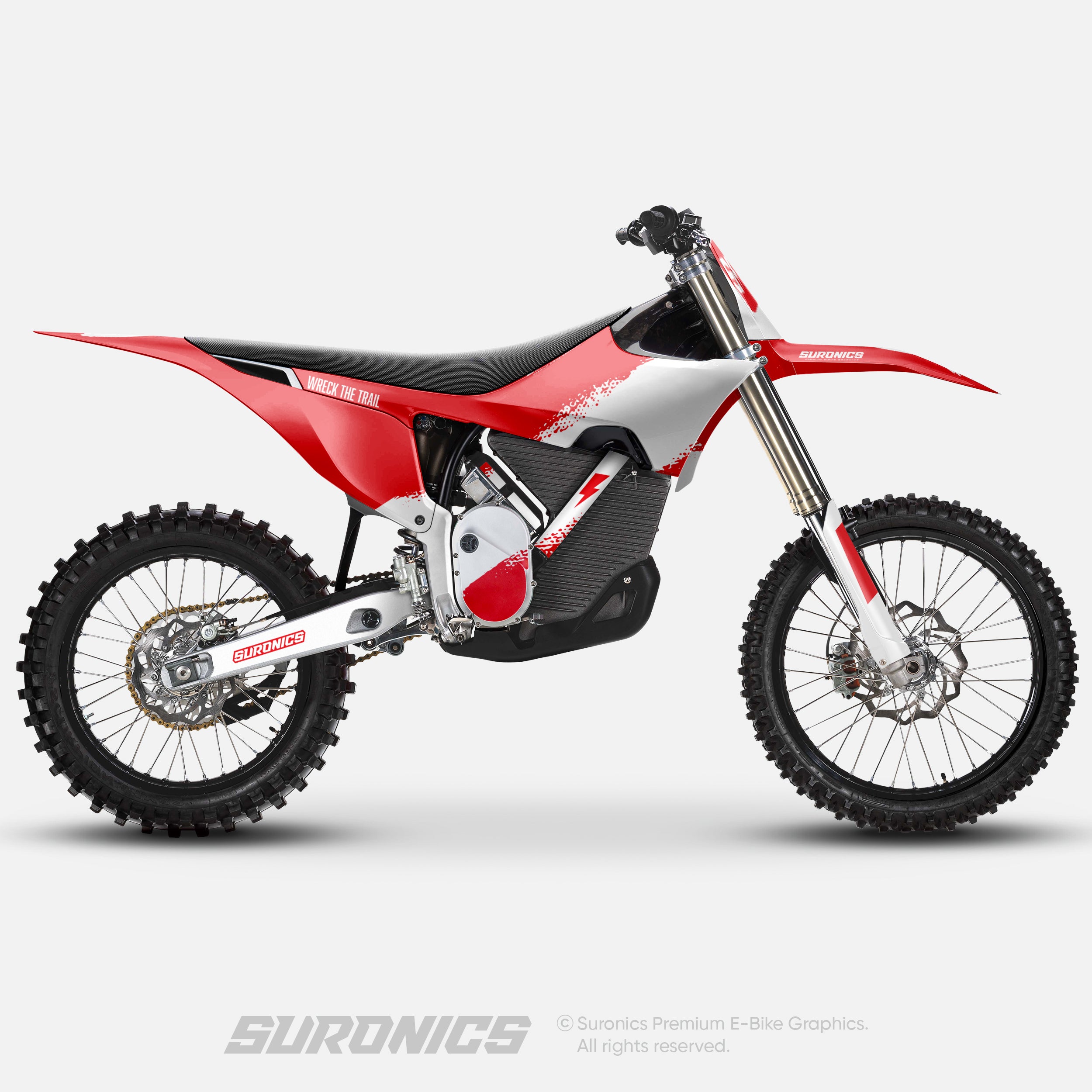 HALF RED WHITE Stark Varg Graphics kit
