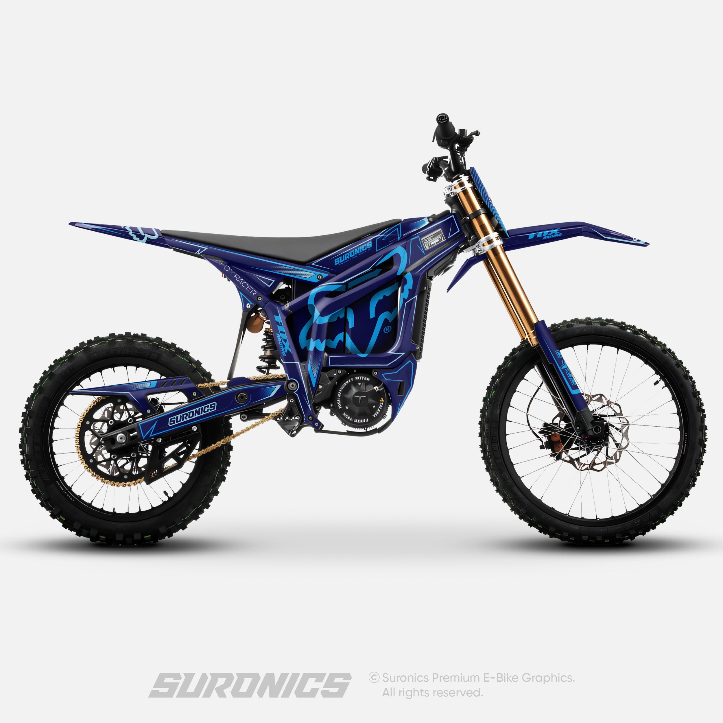 FOX RACER NAVY CYAN Talaria Komodo Graphics kit