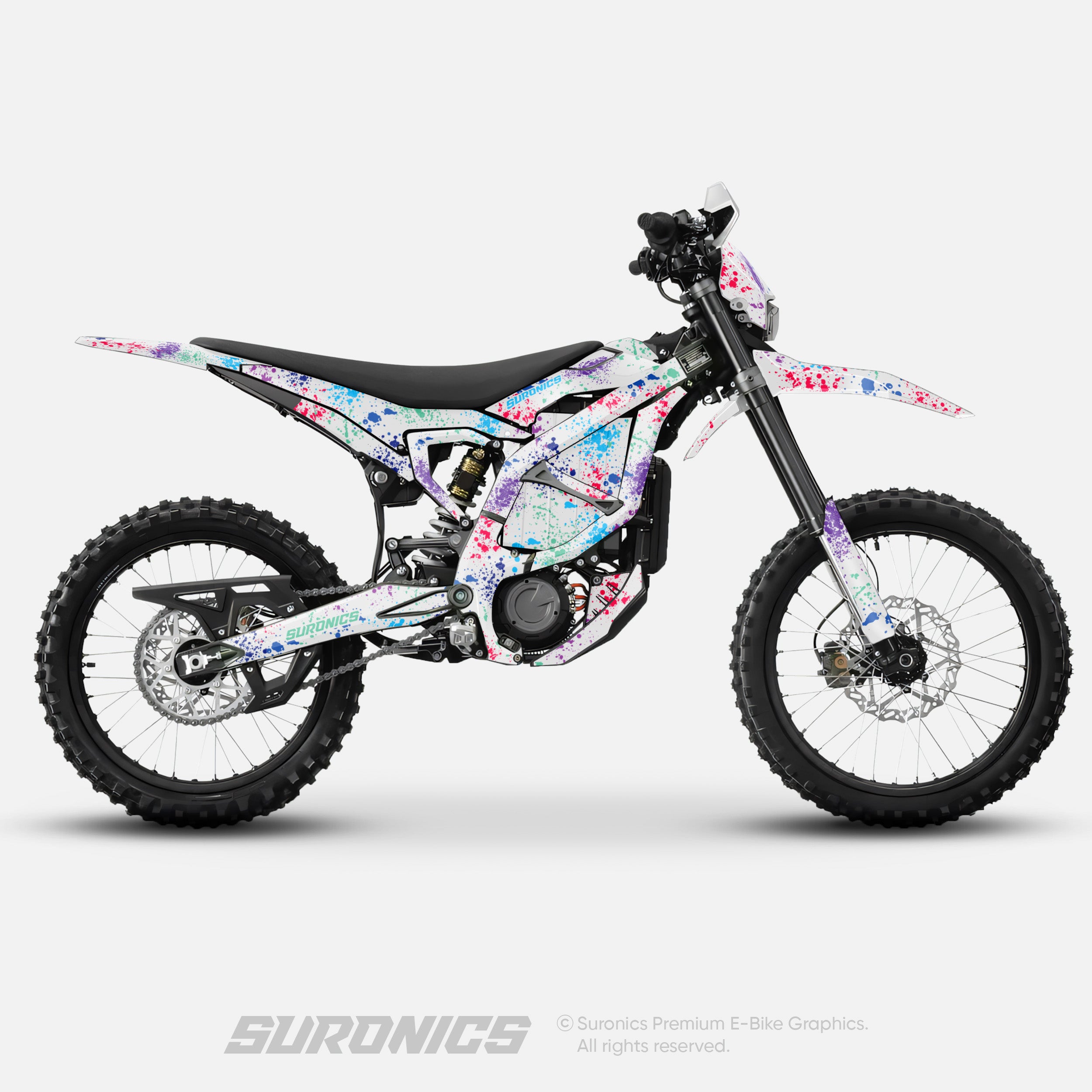 SPLATTER WHITE MULTICOLOR Surron Ultra Bee Graphics kit