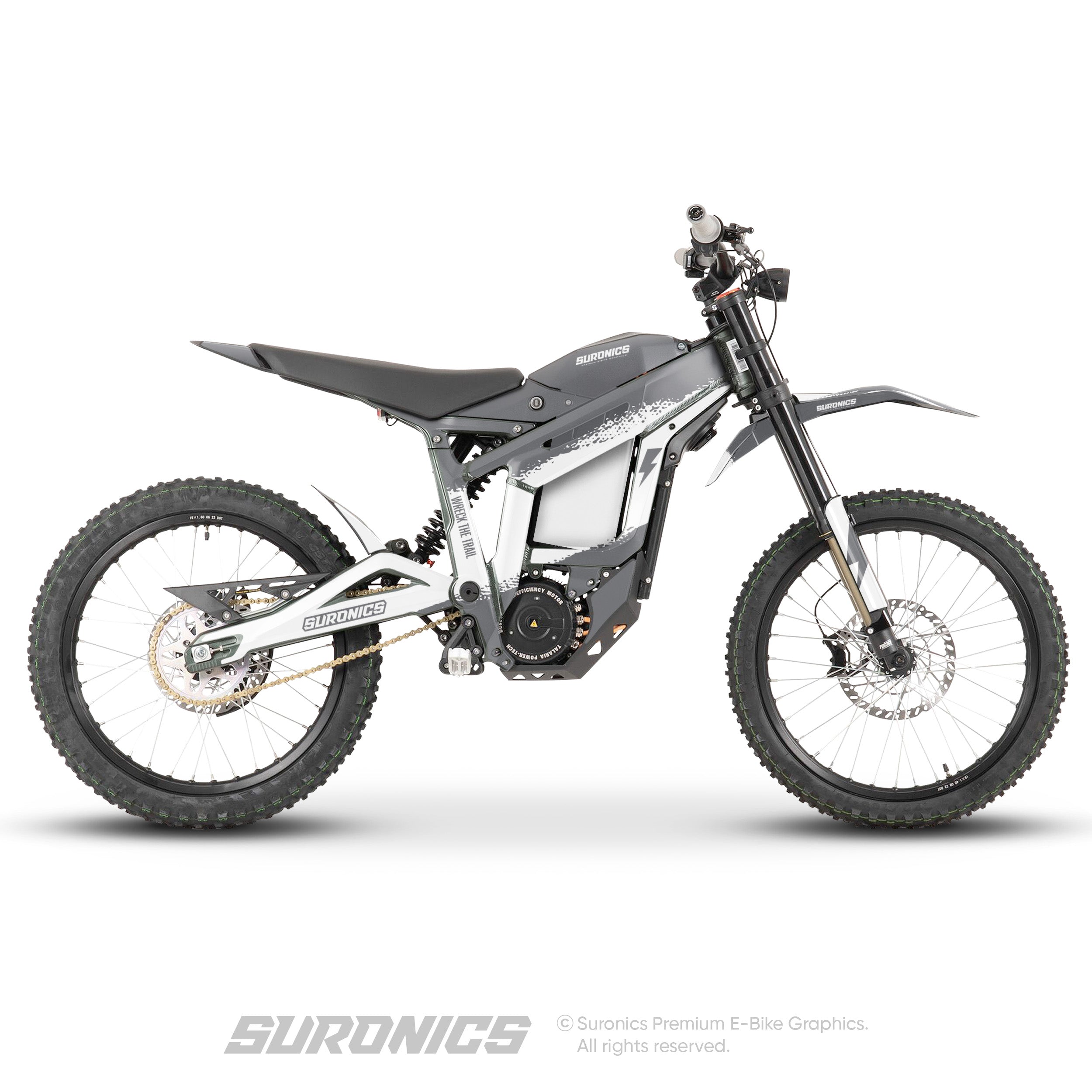 HALF GREY WHITE Talaria Sting MX3 MX4 Graphics kit