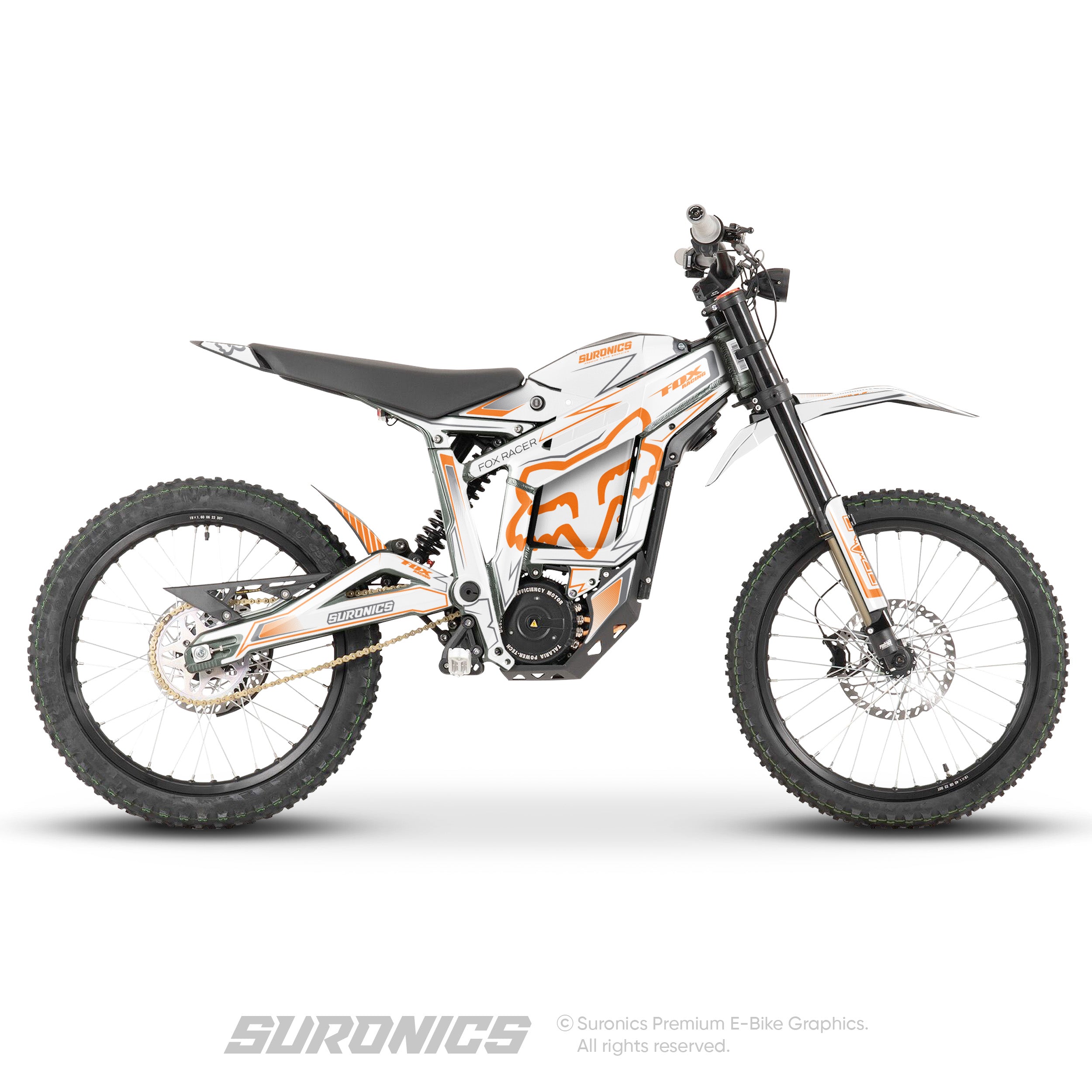 FOX RACER WHITE ORANGE Talaria Sting MX3 MX4 Graphics kit