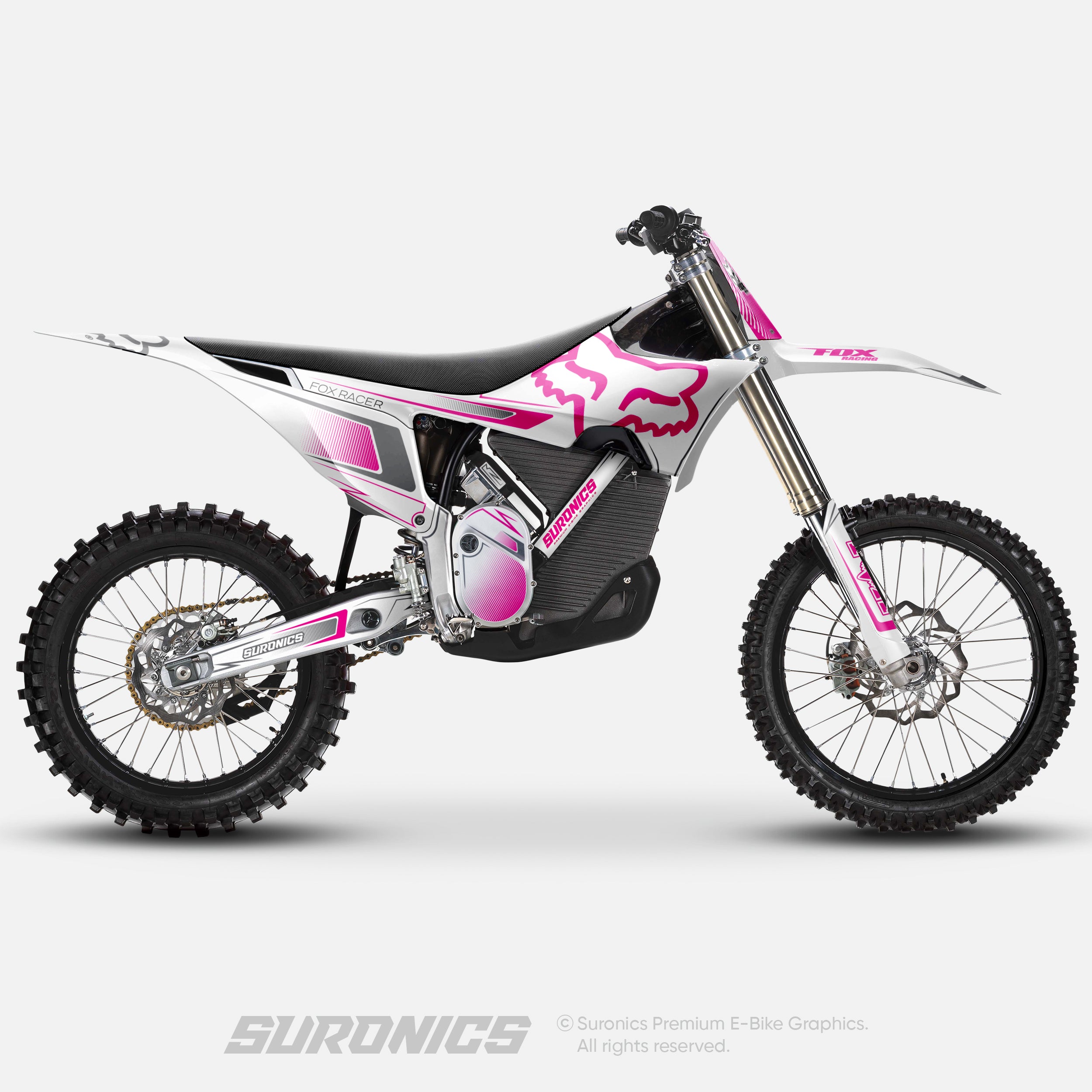 FOX RACER WHITE MAGENTA Stark Varg Graphics kit