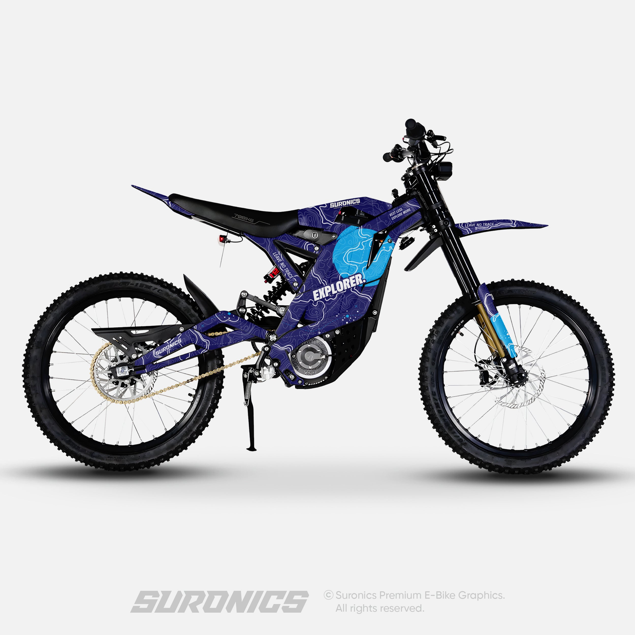 EXPLORER NAVY CYAN 79Bike Falcon PRO / GT / M Graphics kit