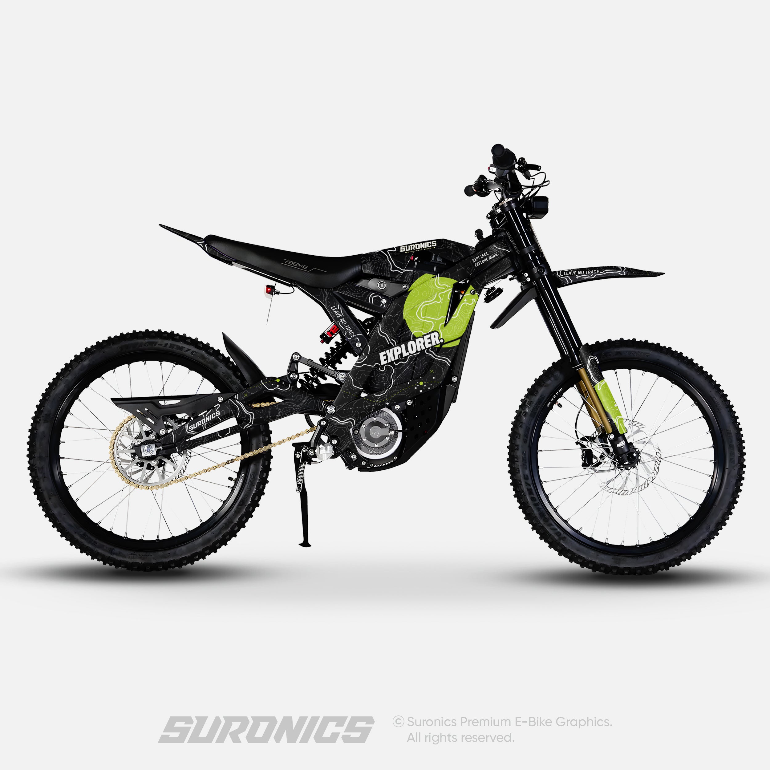 EXPLORER BLACK GREEN 79Bike Falcon PRO / GT / M Graphics kit