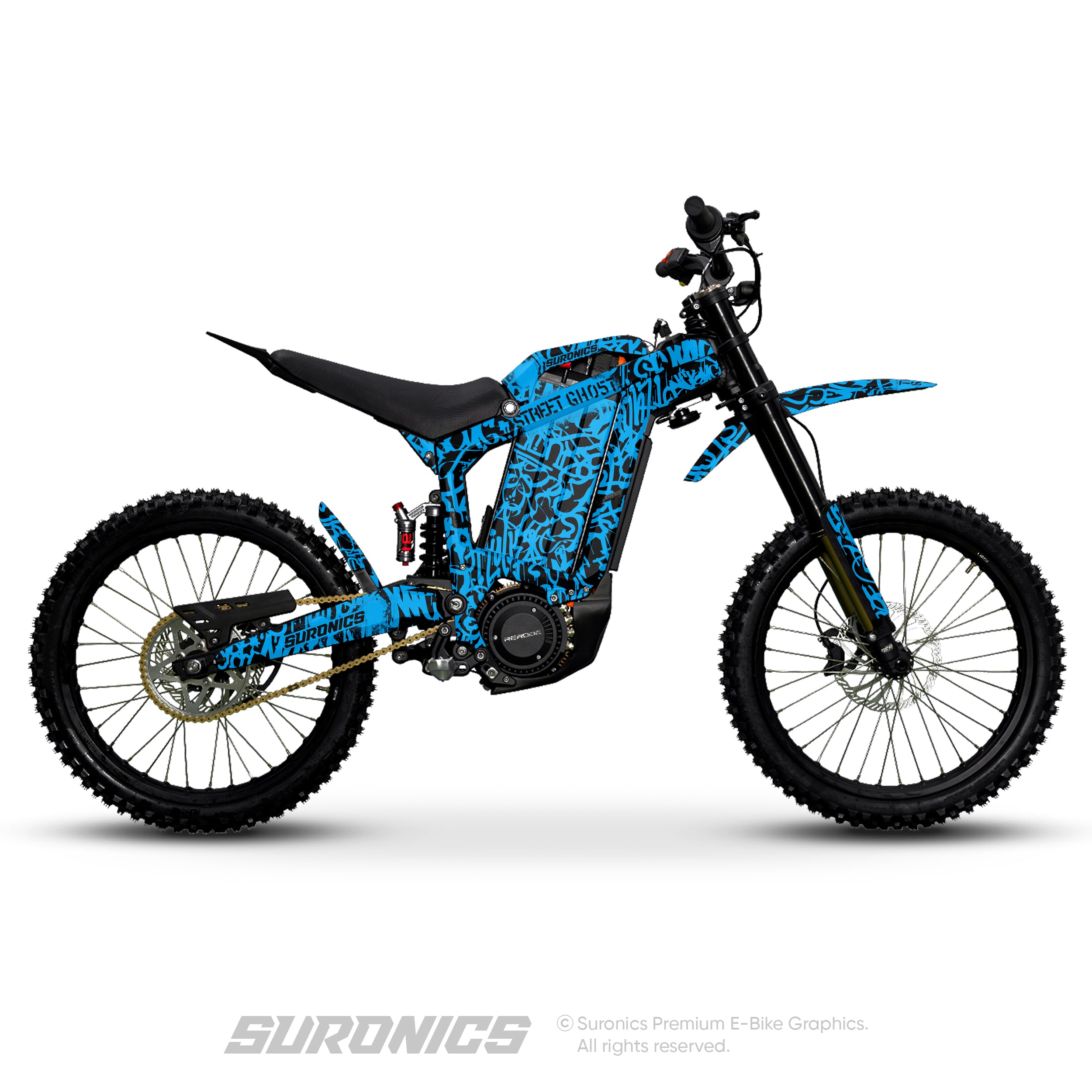 STREET GHOST BLACK CYAN Rerode R1 Graphics kit