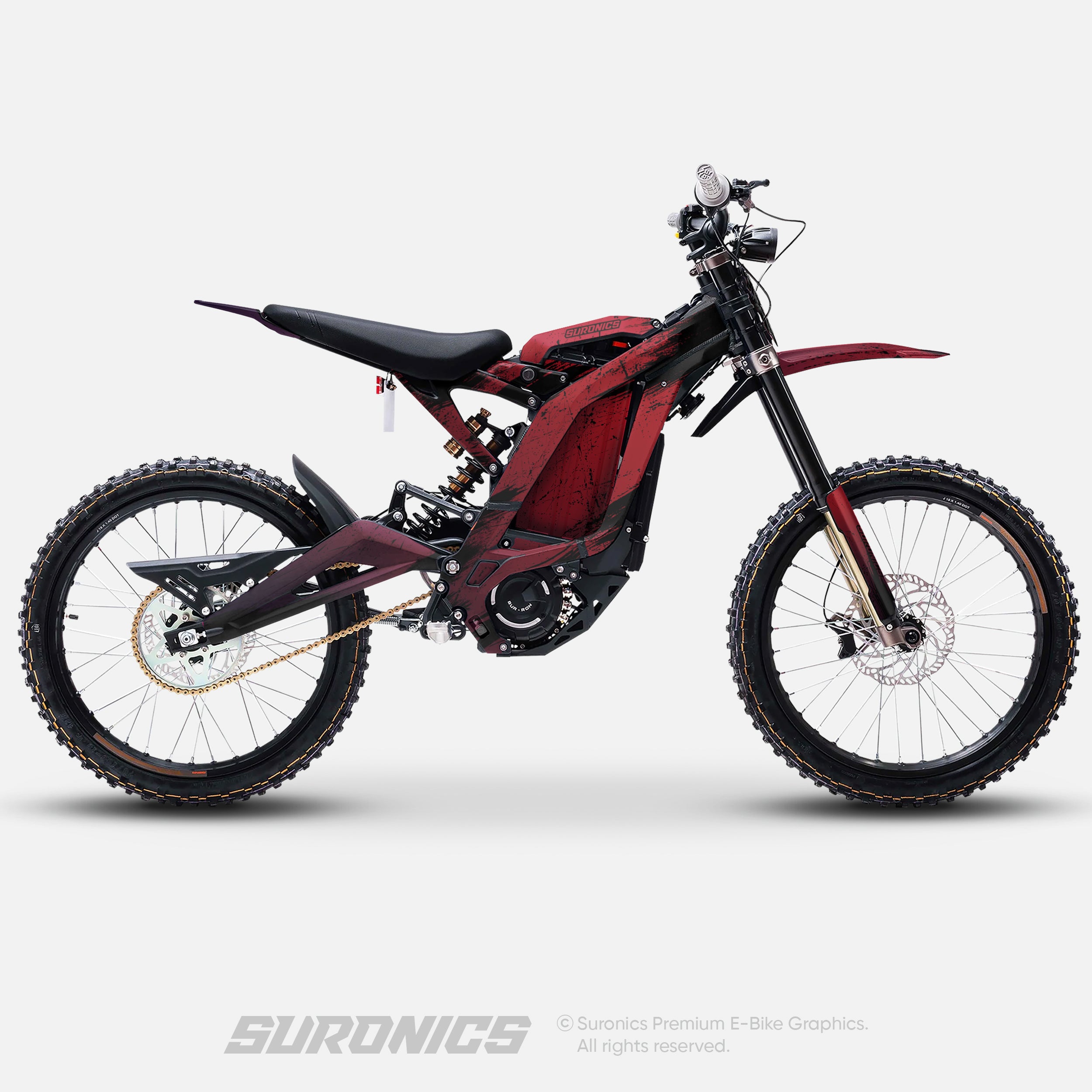 FADE RED NIGHT Surron Light Bee Graphics kit