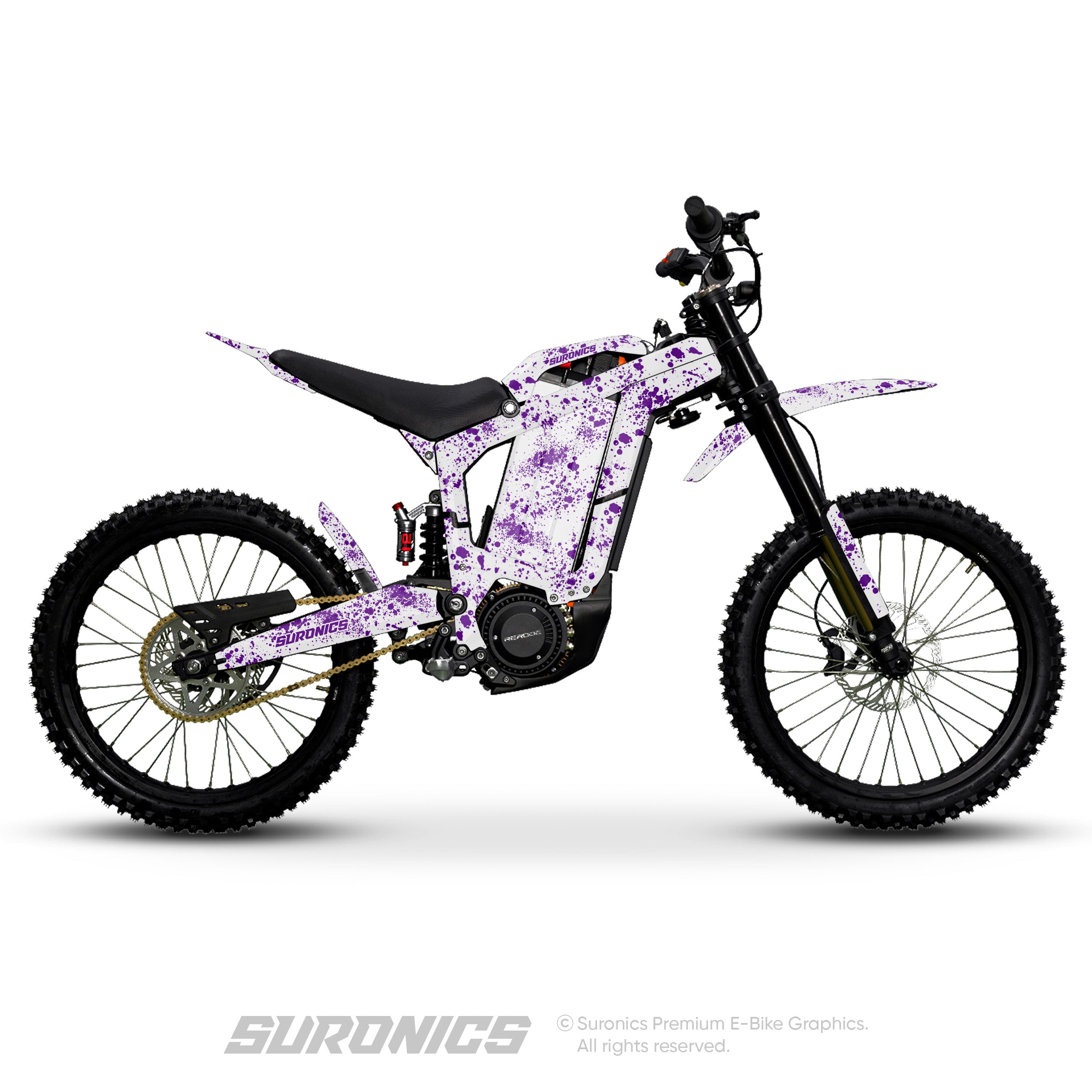 SPLATTER WHITE PURPLE Rerode R1 Graphics kit