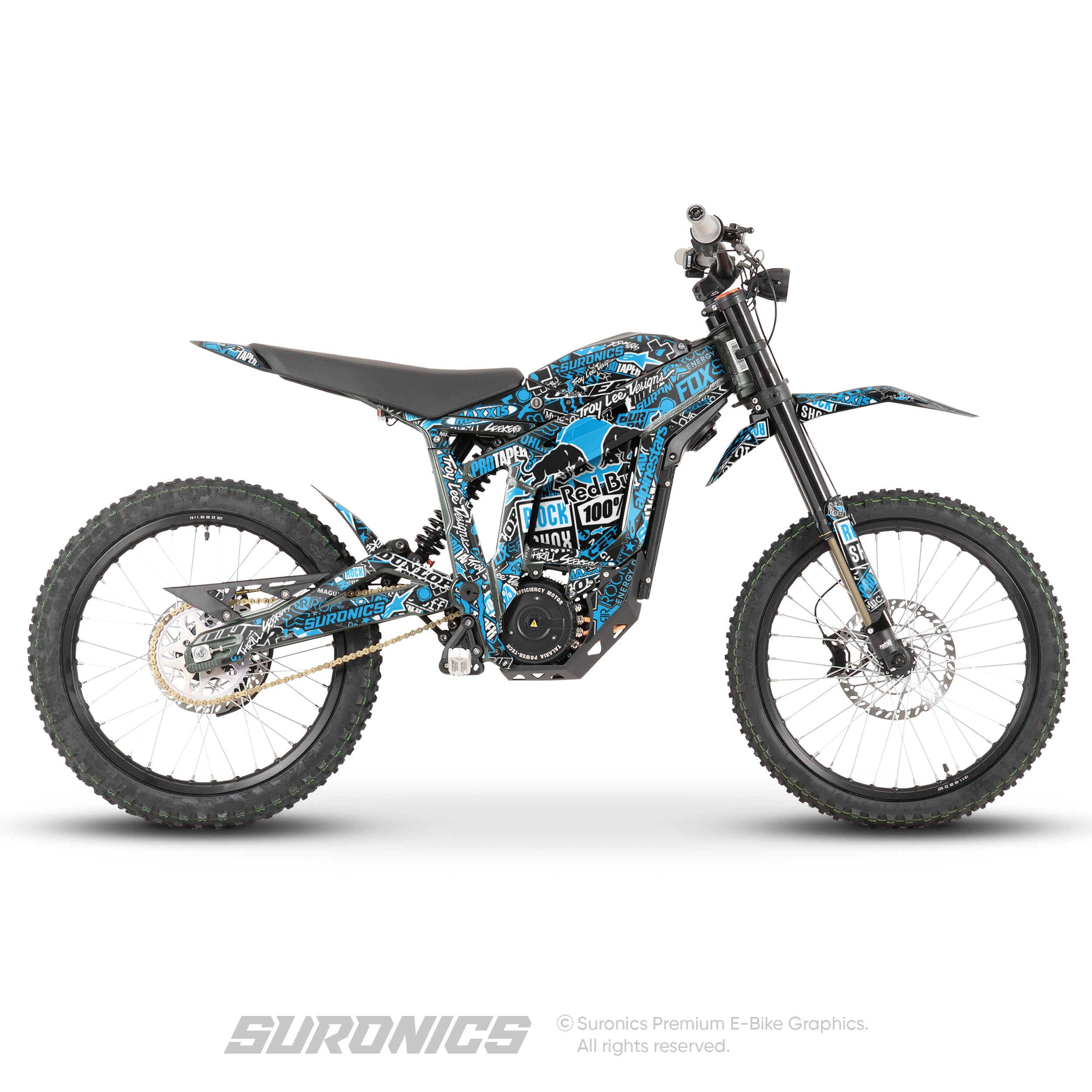 STICKY BLACK CYAN Talaria Sting MX3 MX4 Graphics kit