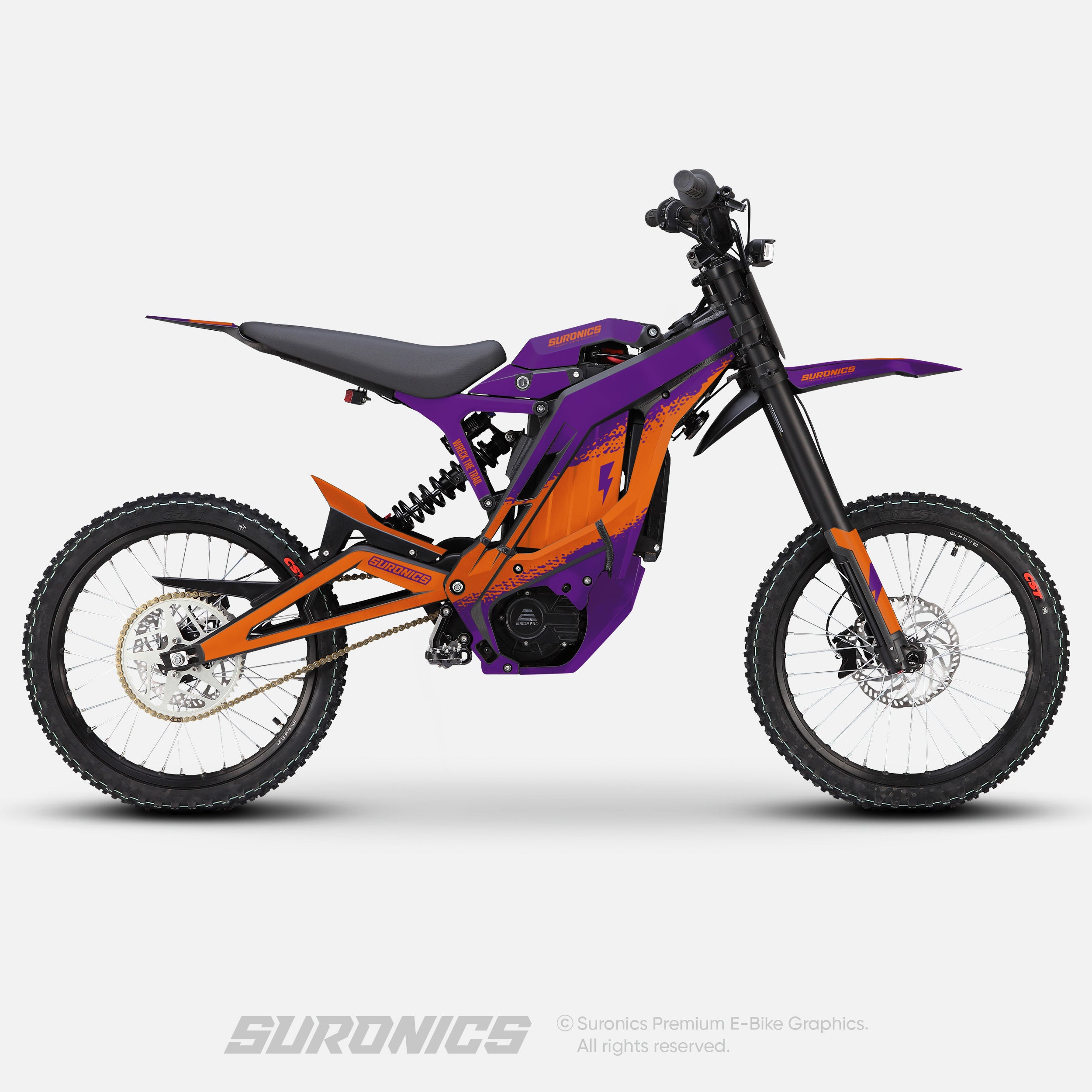 HALF PURPLE ORANGE E-Ride Pro SS SR Graphics kit