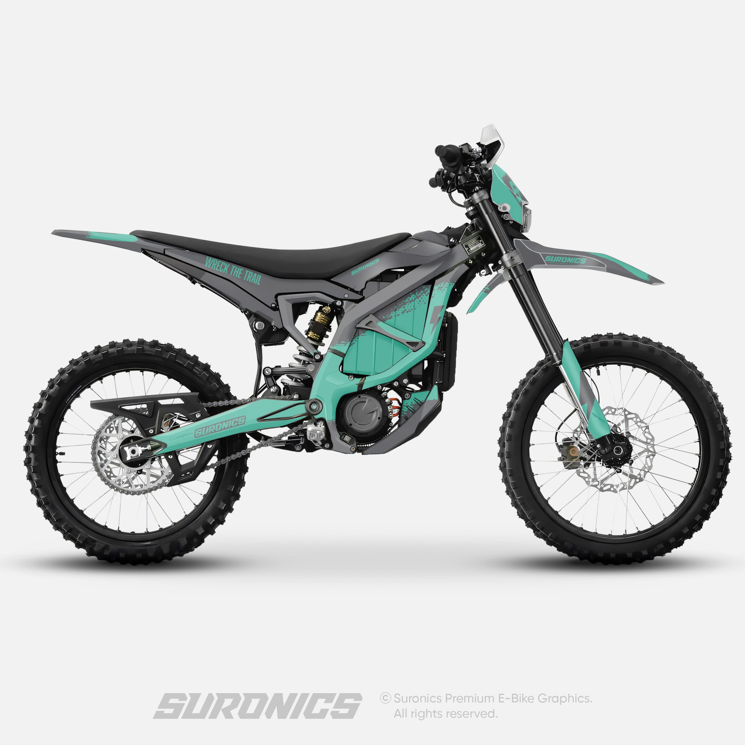 HALF GREY MINT Surron Ultra Bee Graphics kit