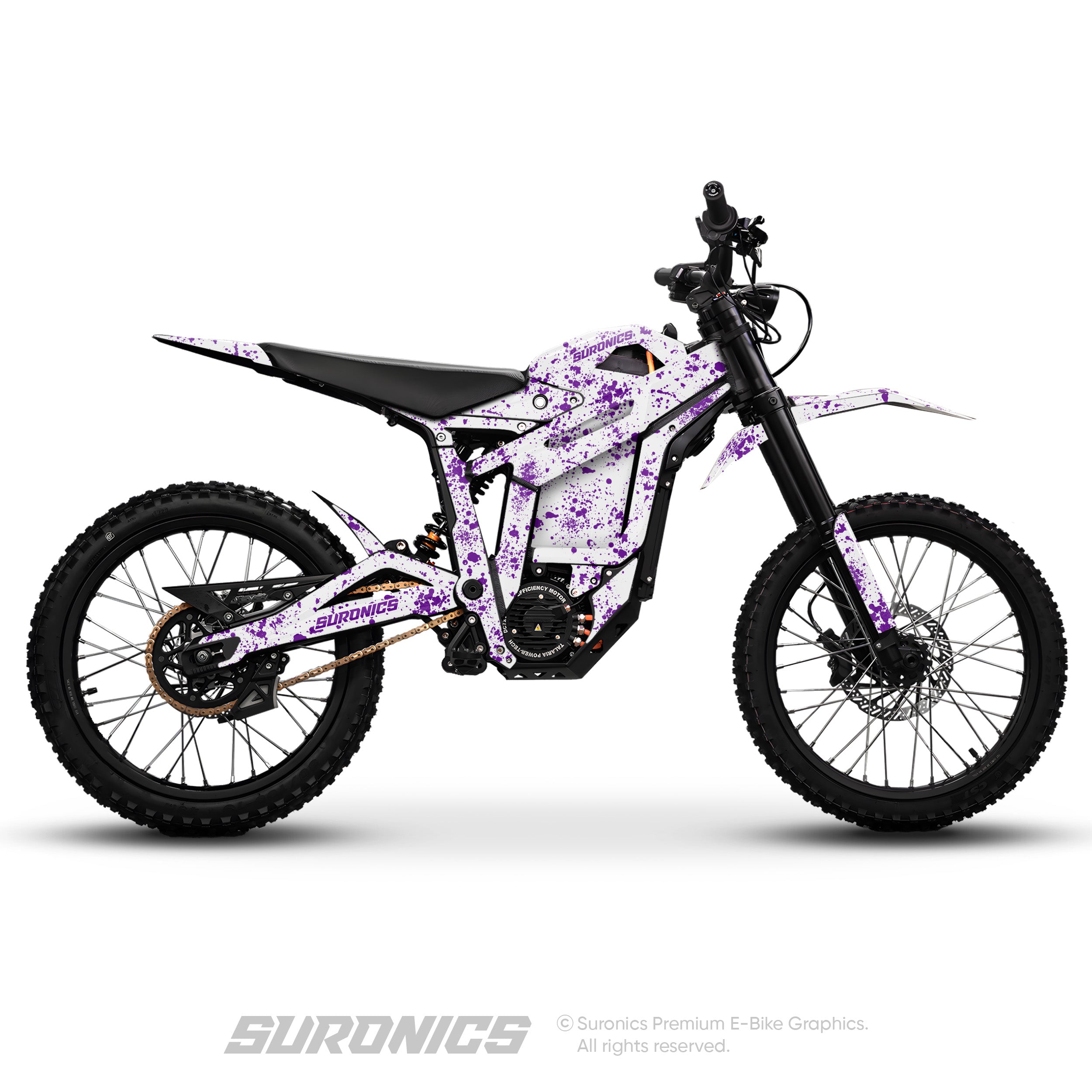 SPLATTER WHITE PURPLE Talaria Sting MX5 PRO Graphics kit