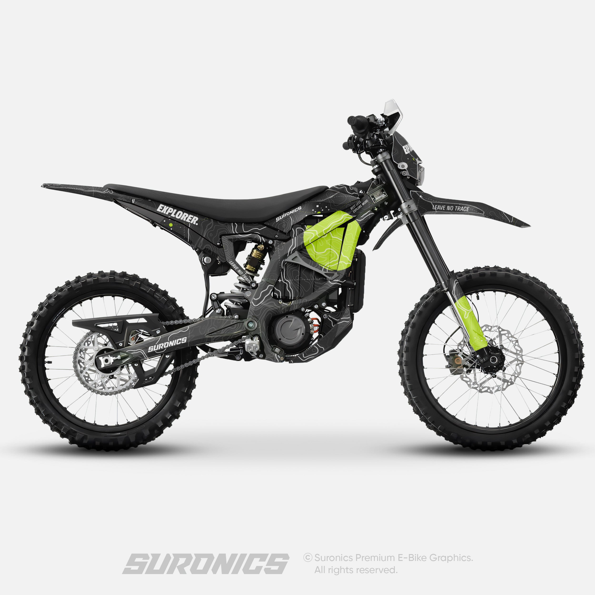 EXPLORER BLACK GREEN Surron Ultra Bee Graphics kit