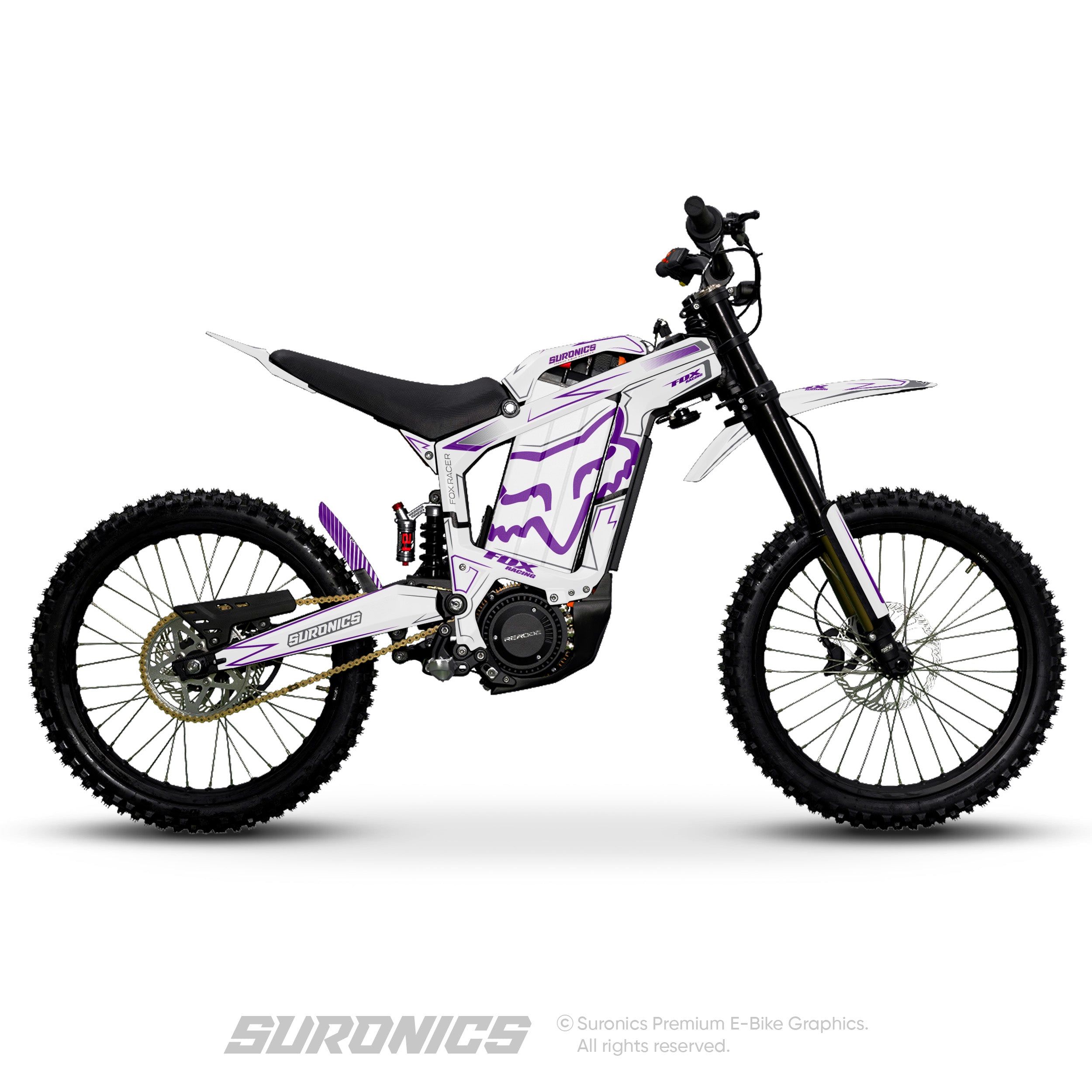 FOX RACER WHITE PURPLE Rerode R1 Graphics kit
