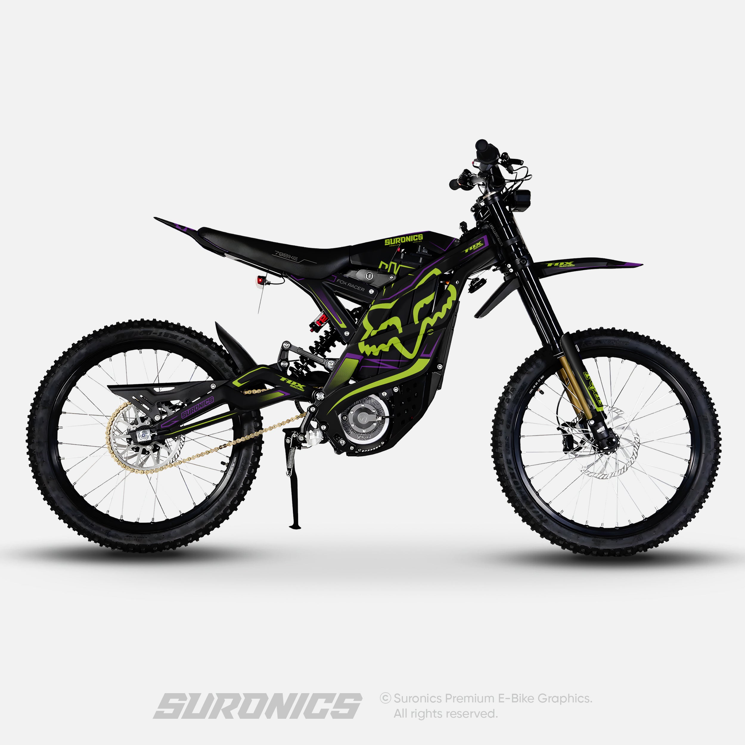 FOX RACER BLACK GREEN 79Bike Falcon PRO / GT / M Graphics kit