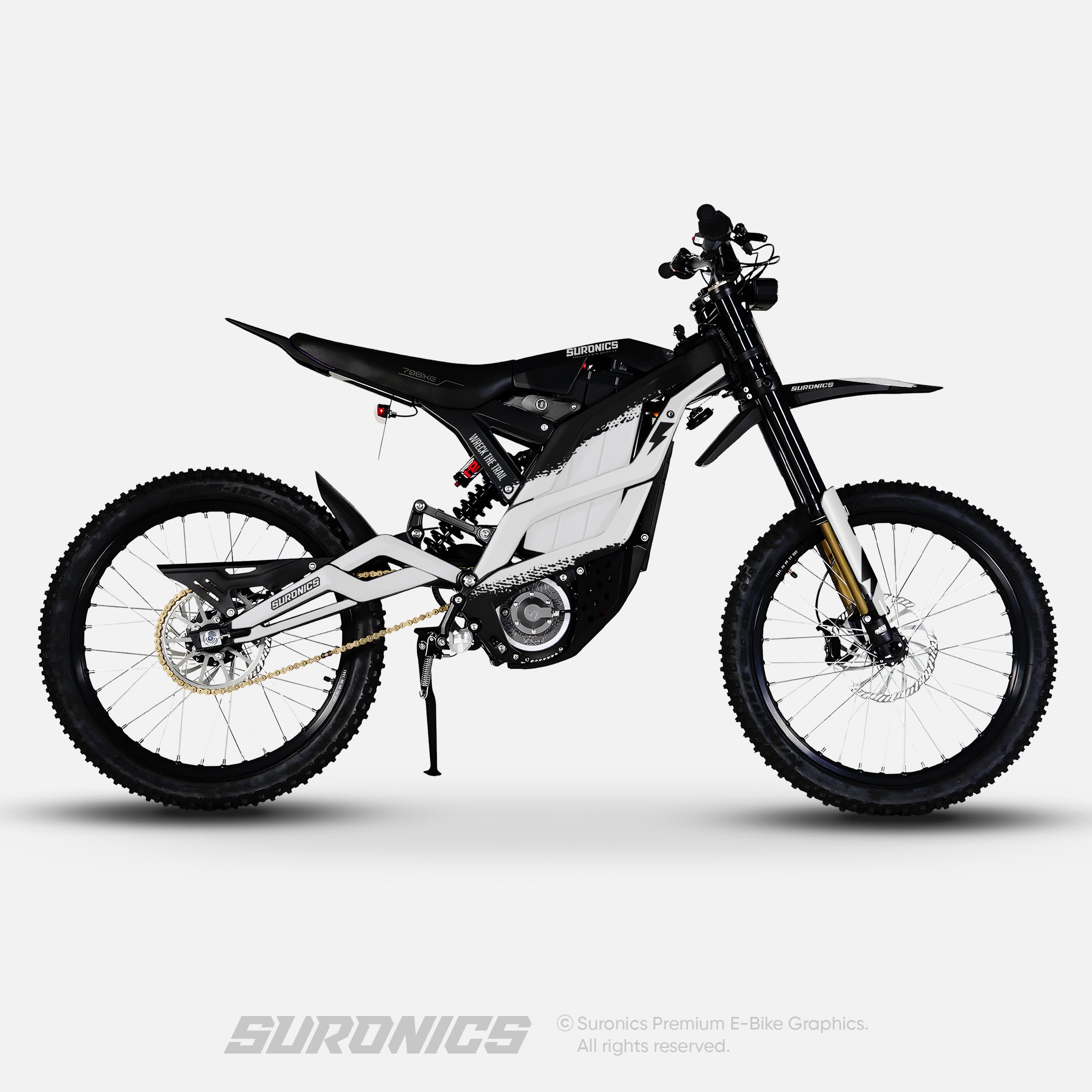 HALF BLACK WHITE 79Bike Falcon PRO / GT / M Graphics kit