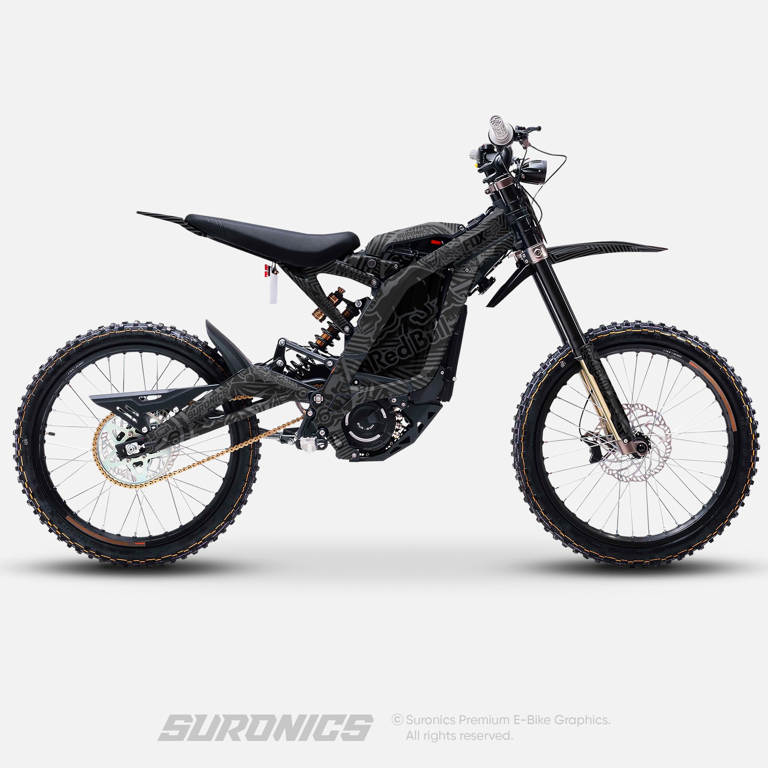 RACE ART BLACK GREY Surron Light Bee Graphics kit