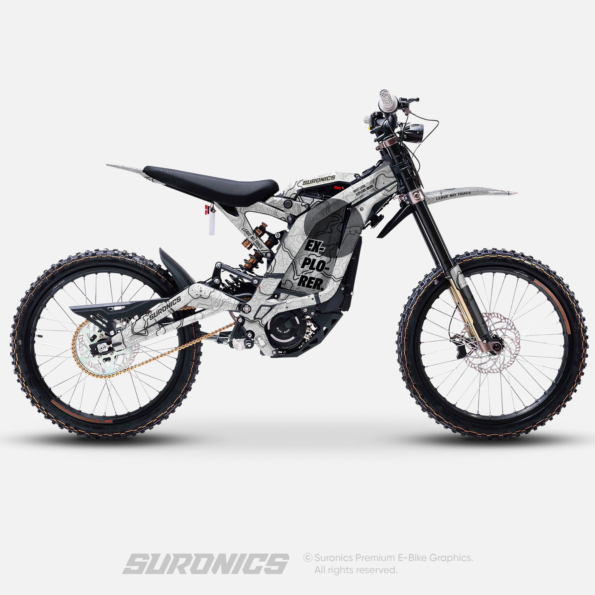 EXPLORER WHITE GREY Surron Light Bee Graphics kit