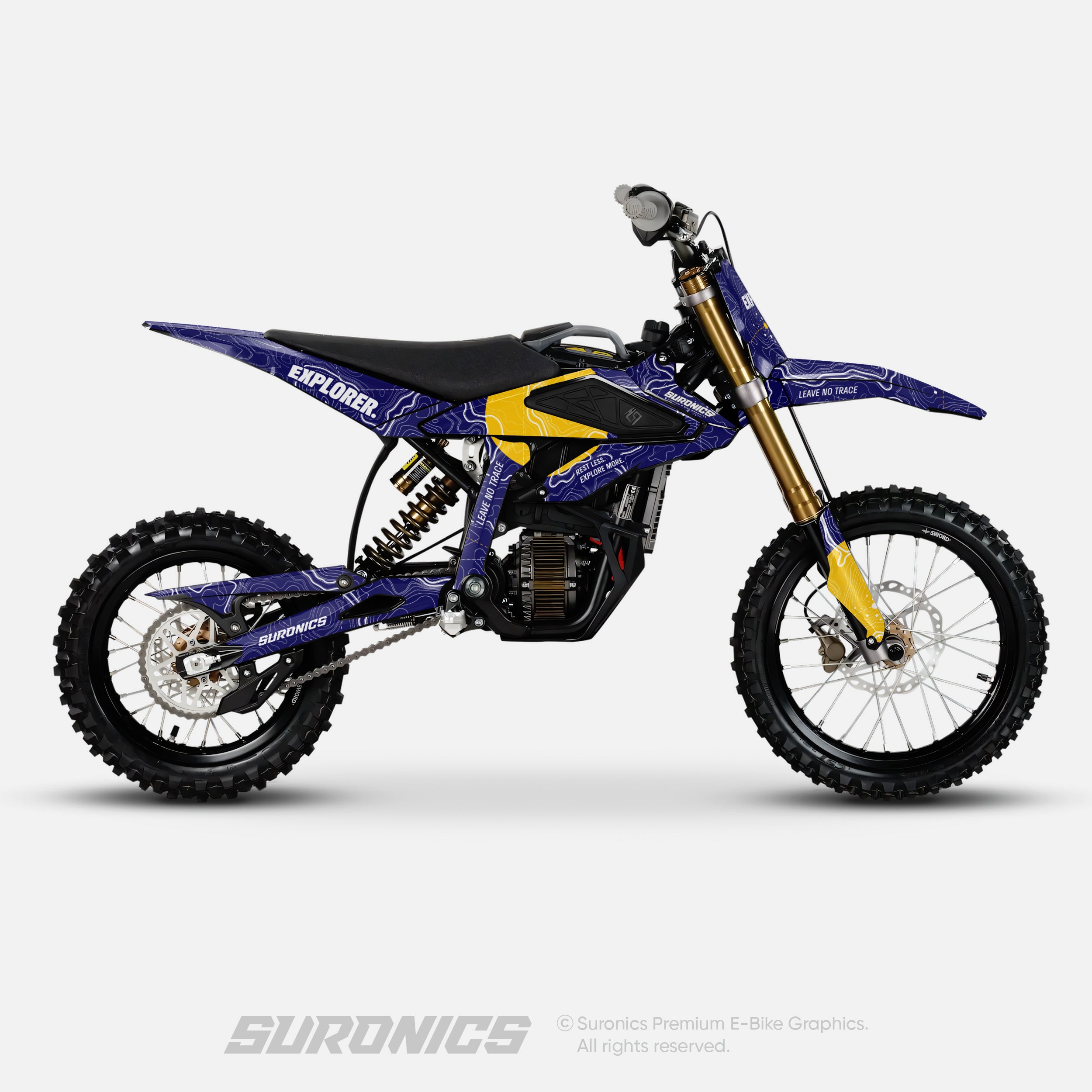 EXPLORER NAVY YELLOW Surron Hyper Bee Graphics kit