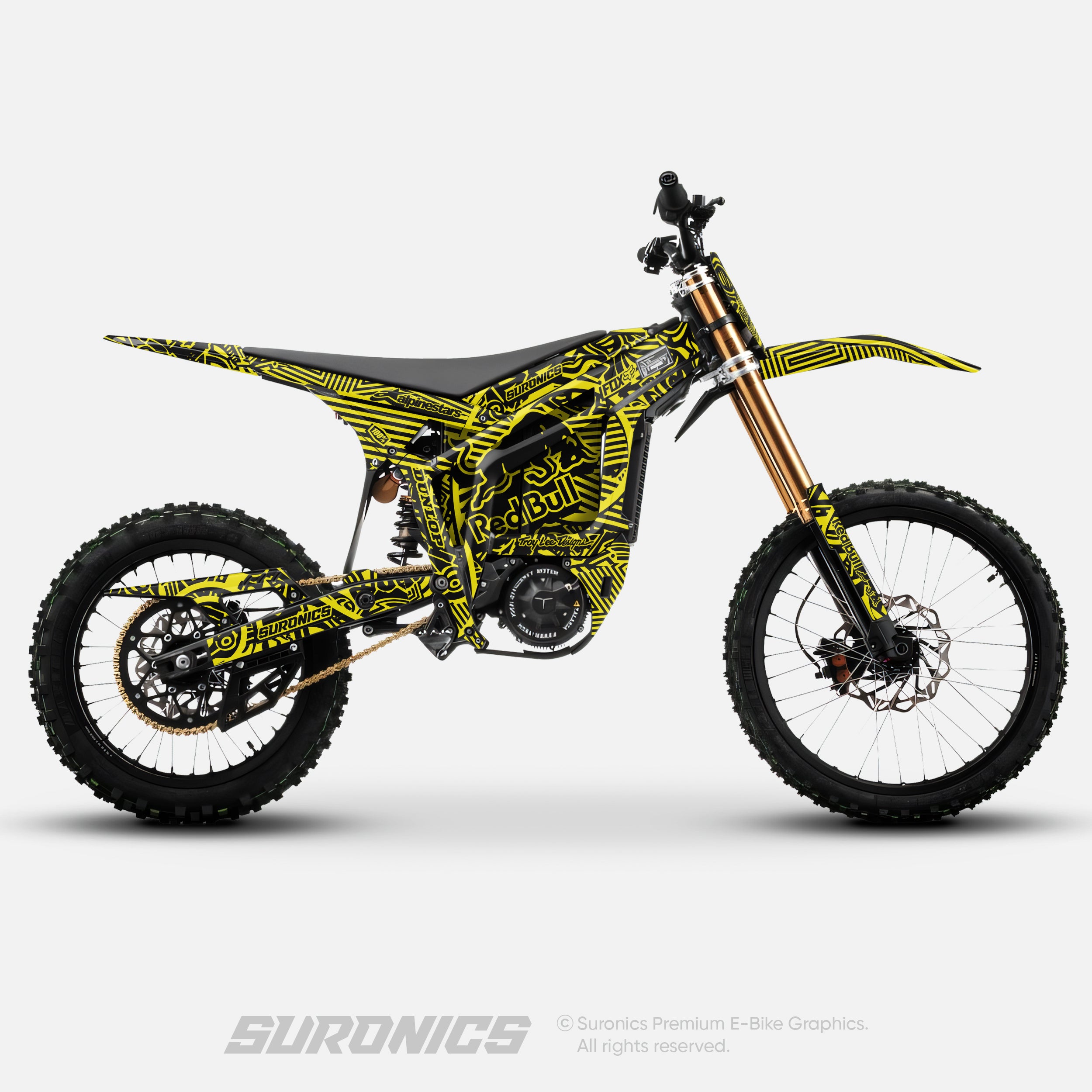 RACE ART BLACK YELLOW Talaria Komodo Graphics kit
