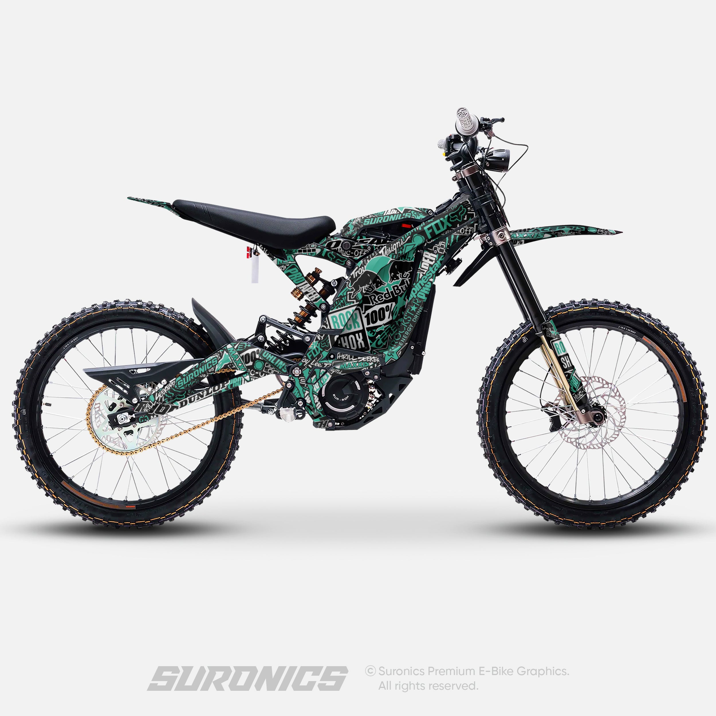 STICKY BLACK MINT Surron Light Bee Graphics kit
