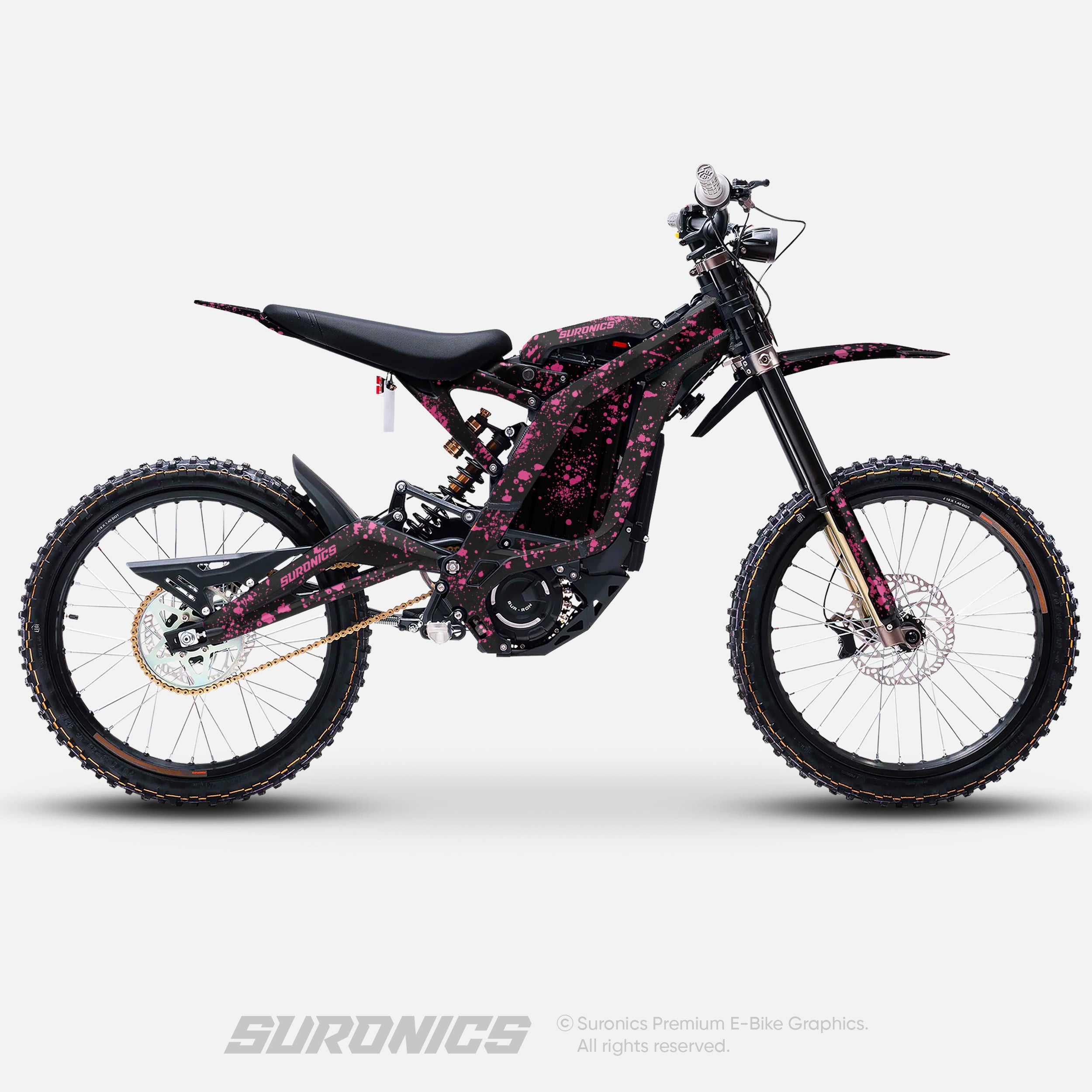 SPLATTER BLACK PINK Surron Light Bee Graphics kit