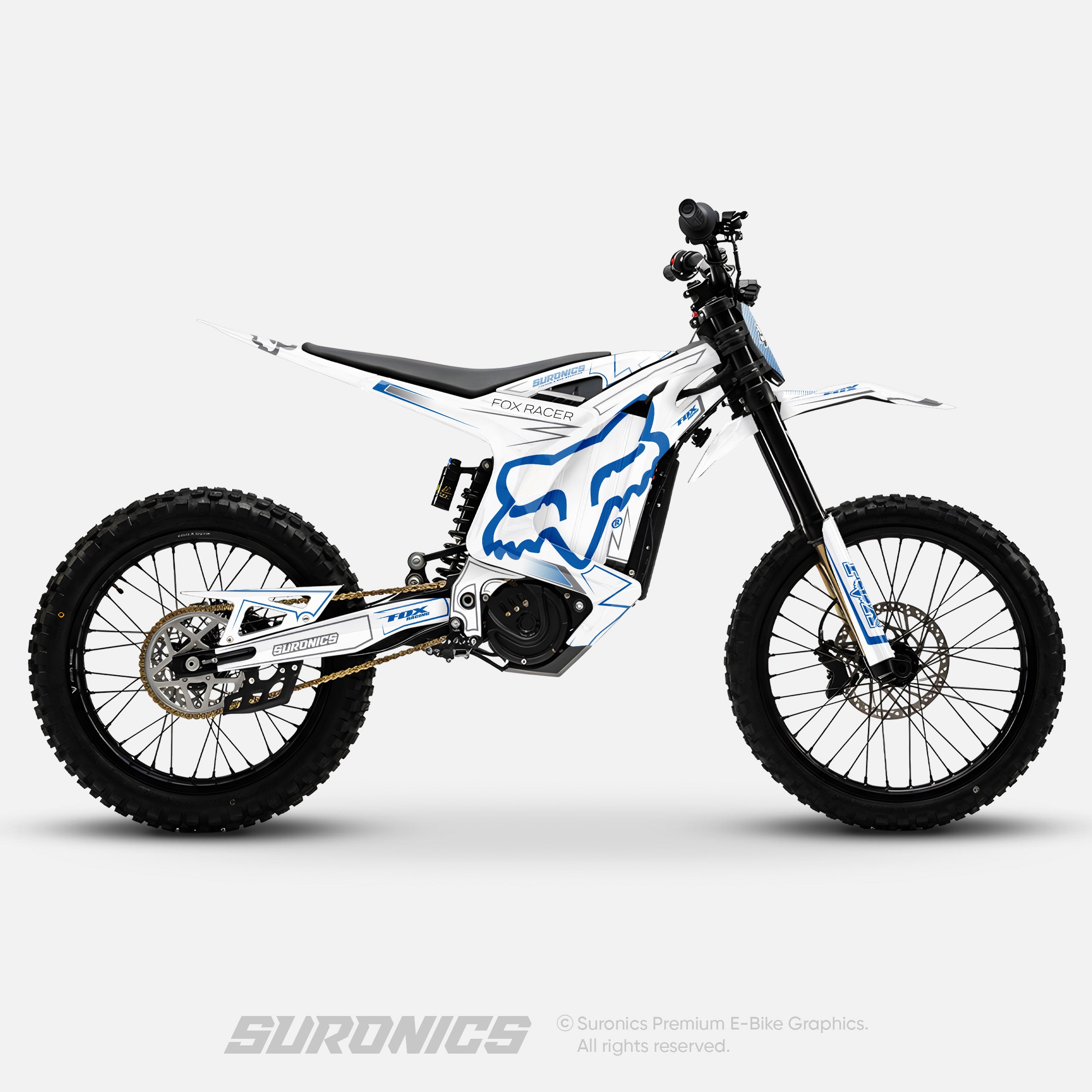FOX RACER WHITE BLUE Arctic Leopard XE Graphics kit