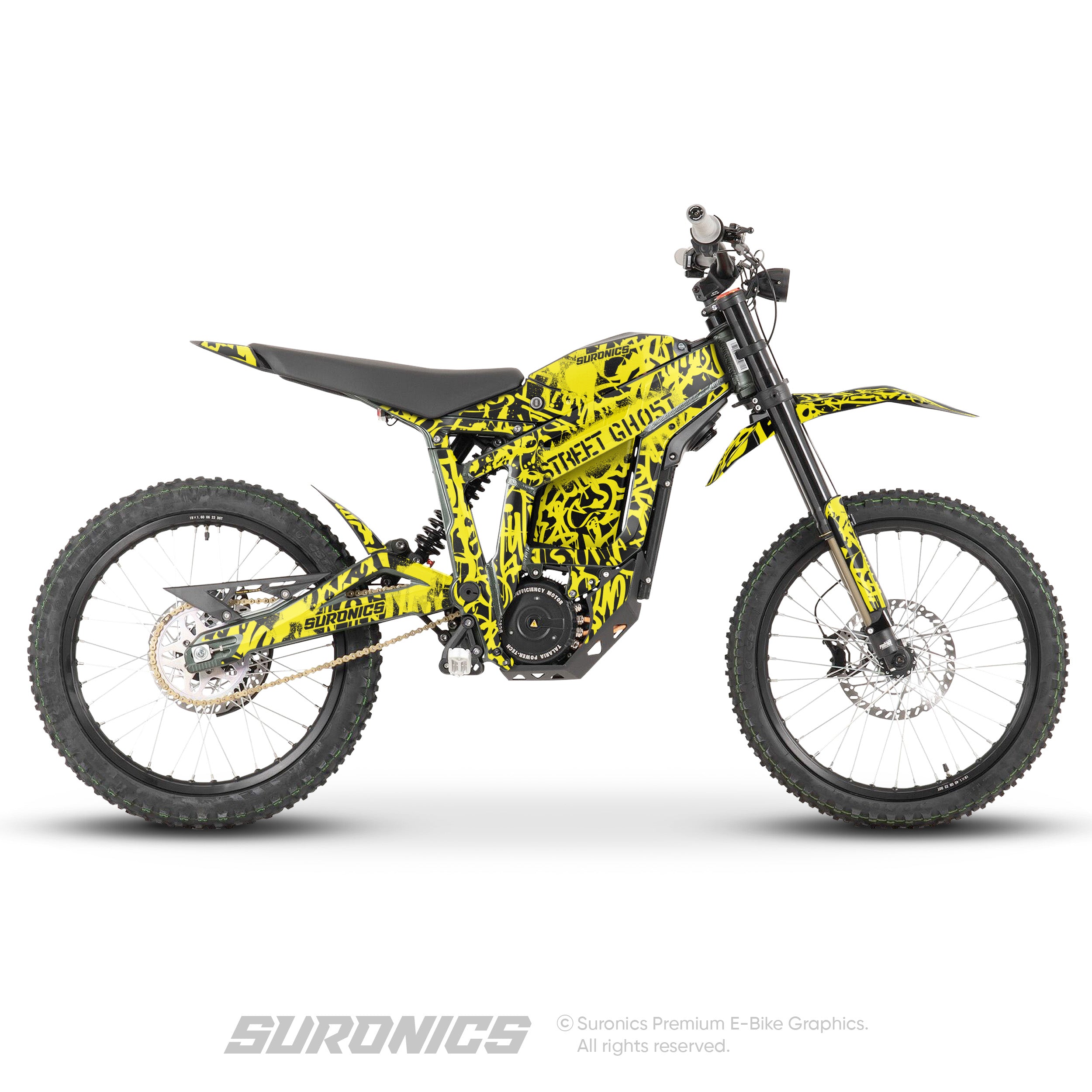 STREET GHOST BLACK YELLOW Talaria Sting MX3 MX4 Graphics kit