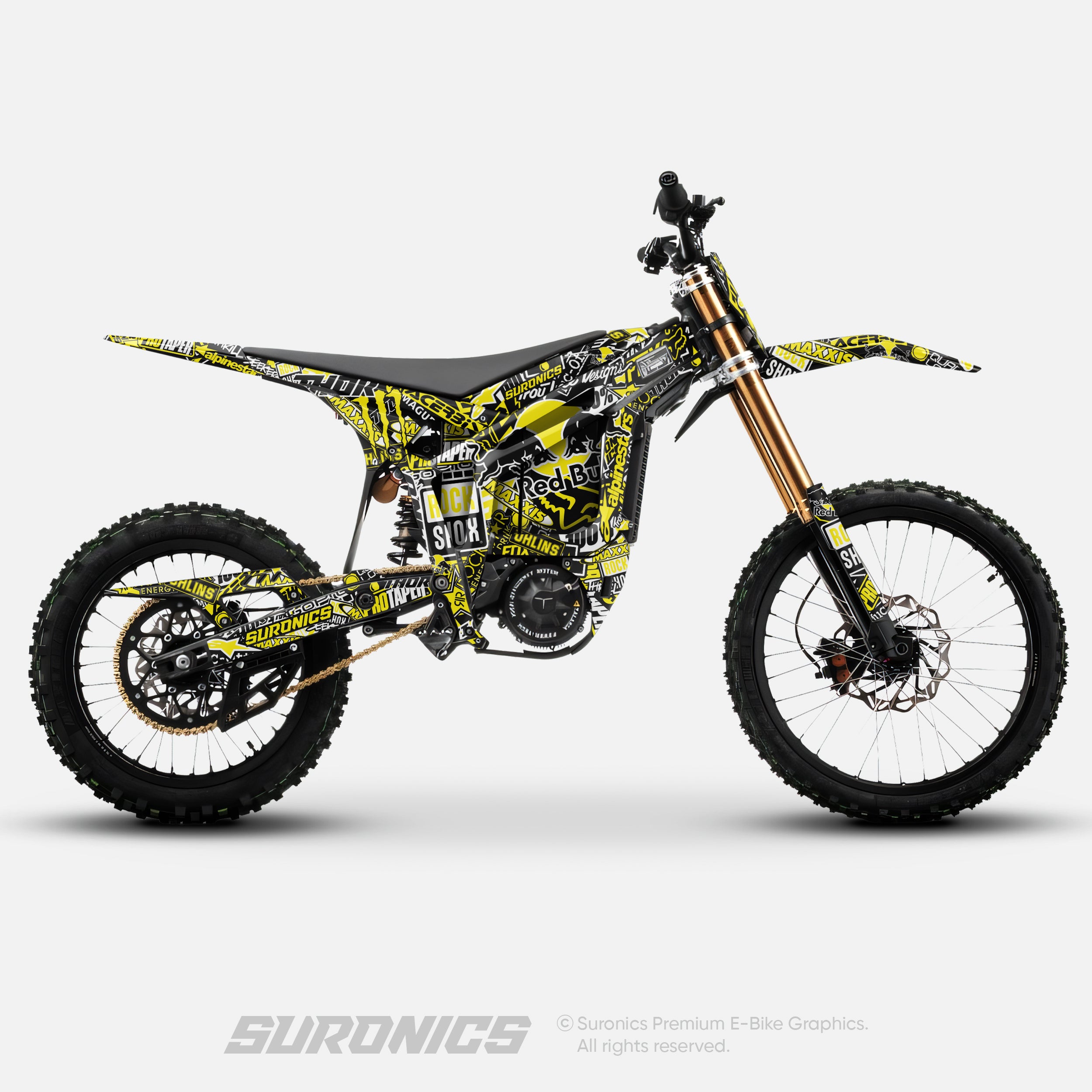 STICKY BLACK YELLOW Talaria Komodo Graphics kit