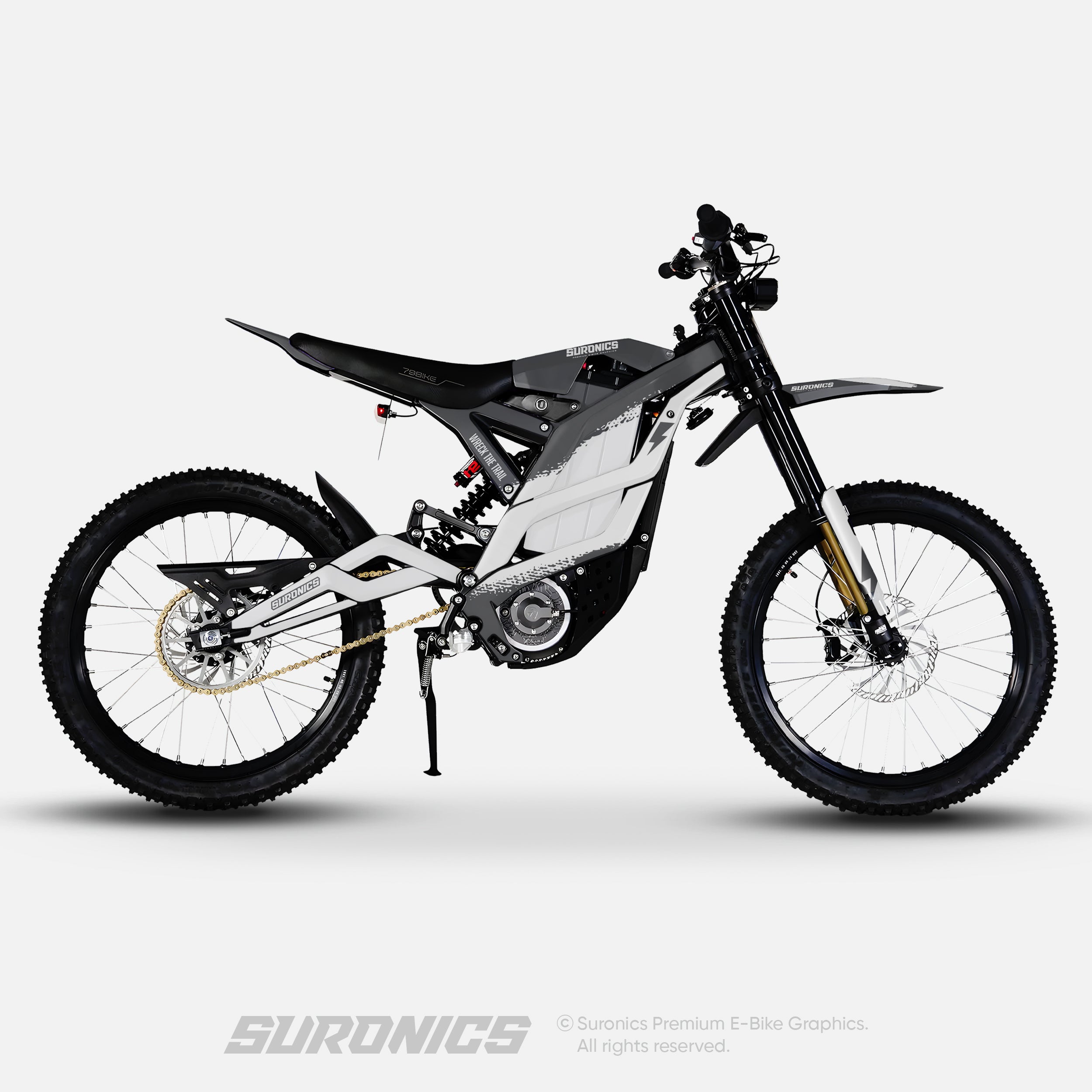 HALF GREY WHITE 79Bike Falcon PRO / GT / M Graphics kit
