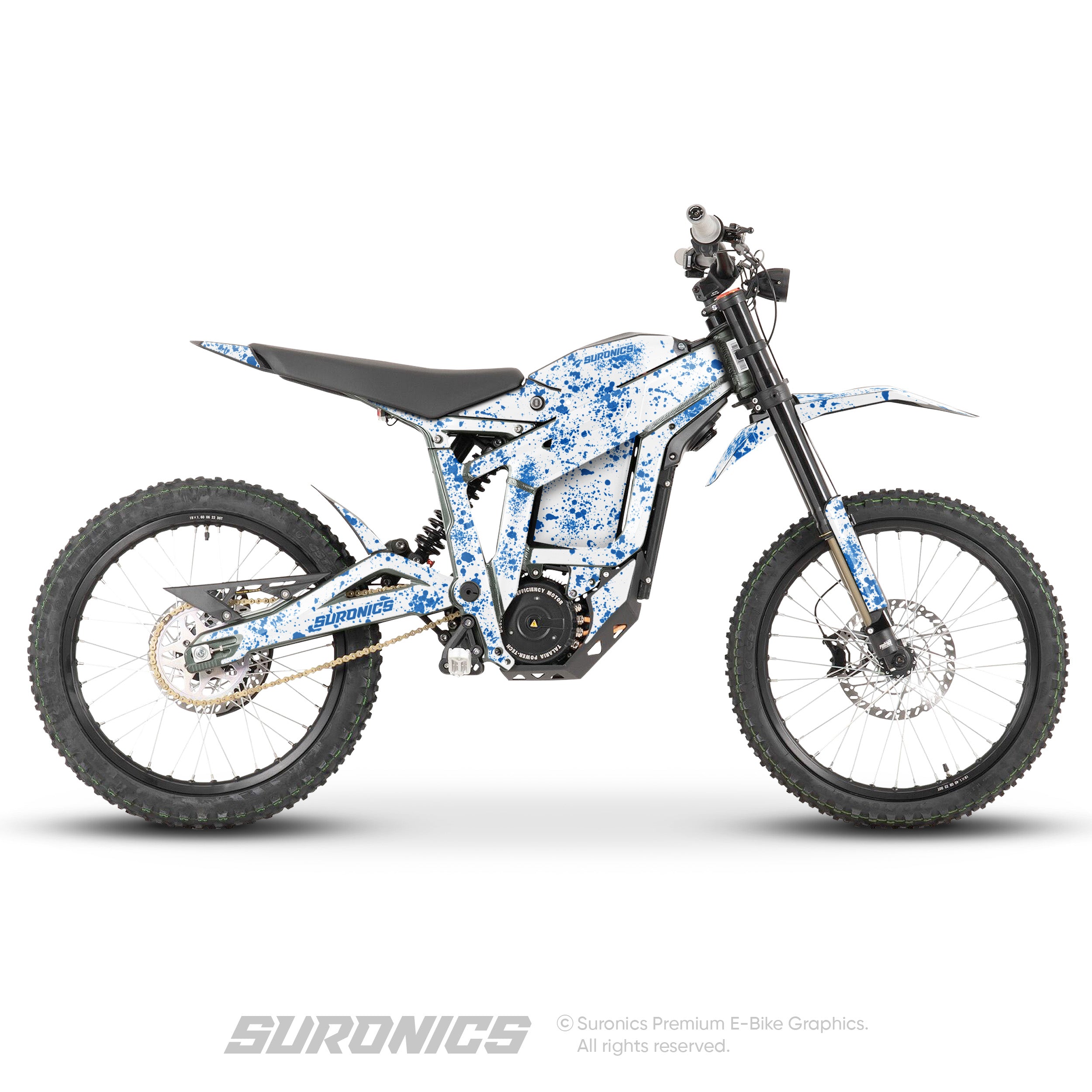 SPLATTER WHITE BLUE Talaria Sting MX3 MX4 Graphics kit