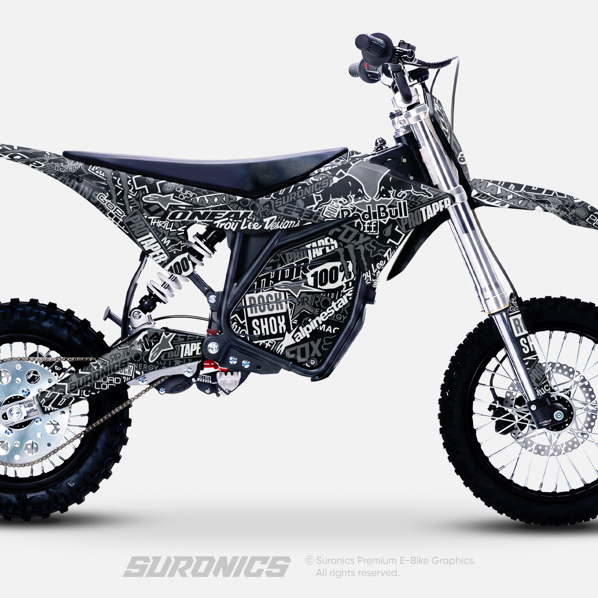 STICKY BLACK GREY ETM RTR Graphics kit
