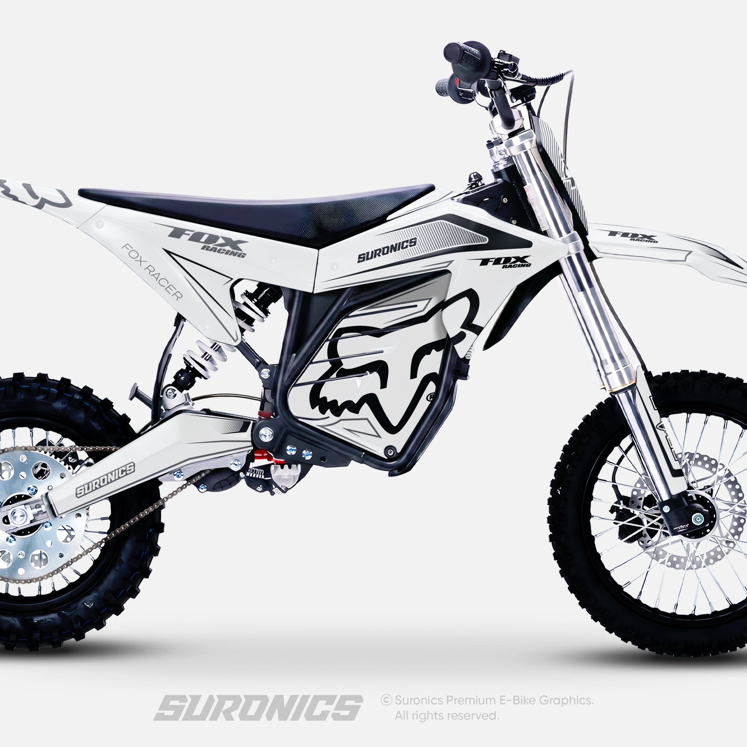 FOX RACER WHITE BLACK ETM RTR Graphics kit