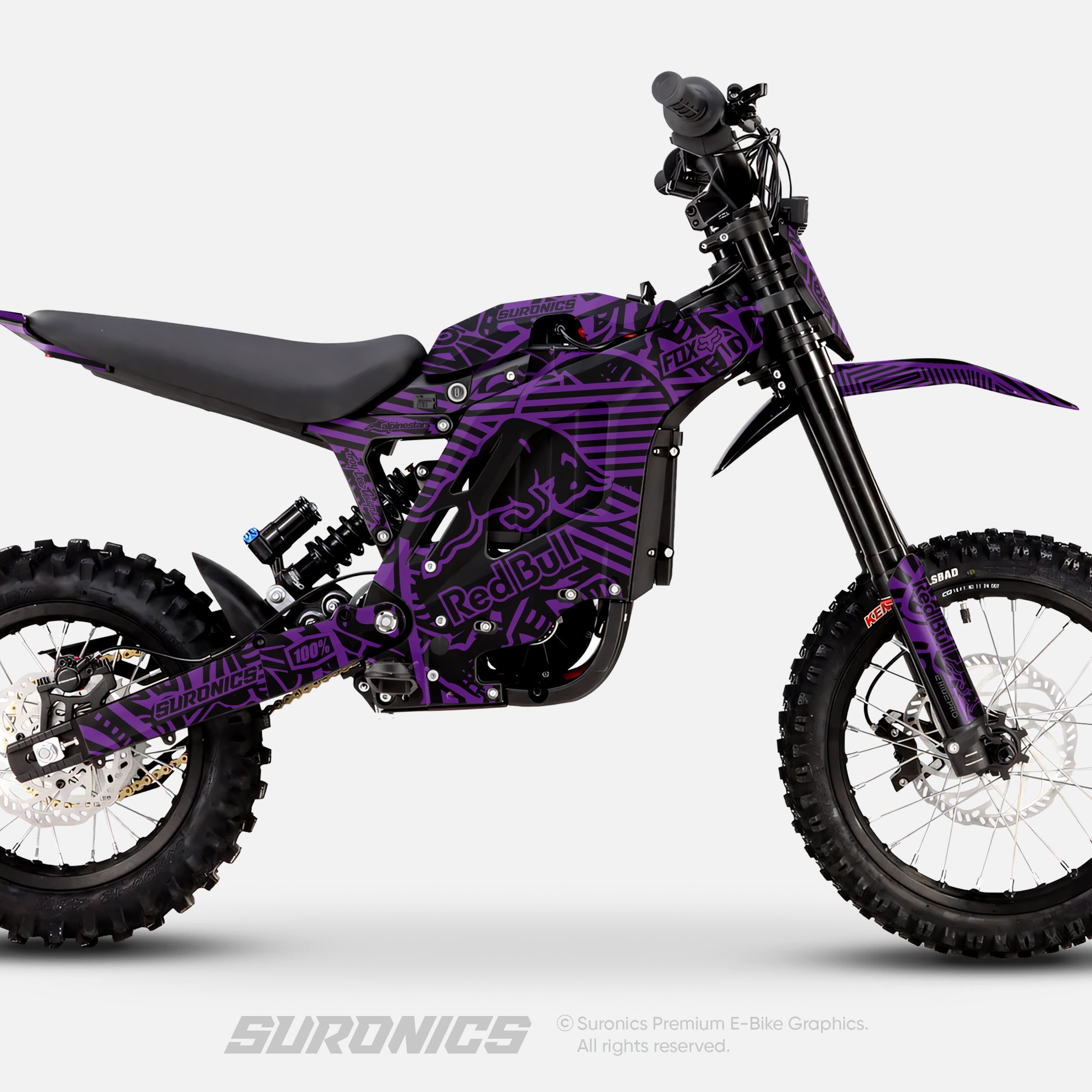 RACE ART BLACK PURPLE Eride Pro Mini R Graphics kit