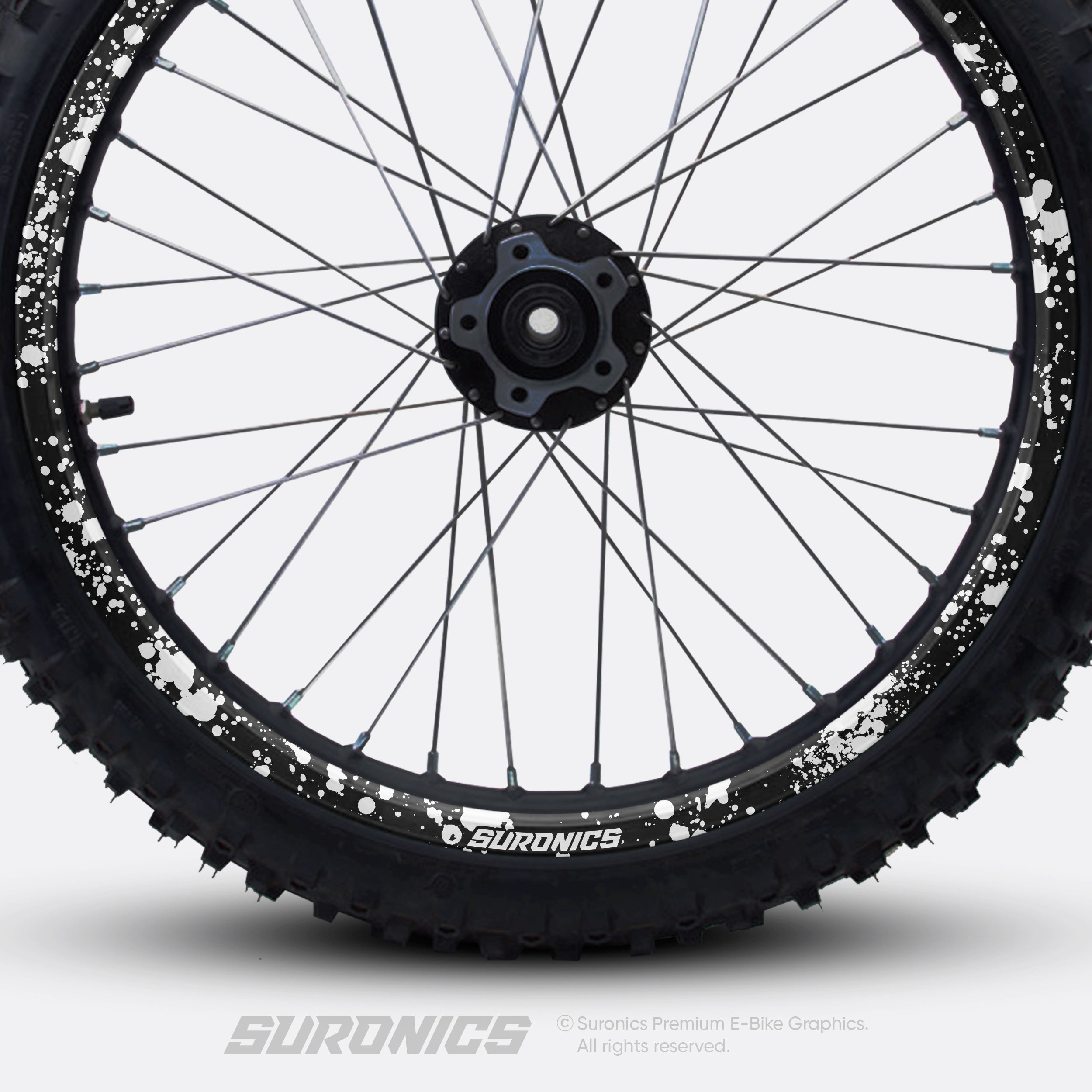 SPLATTER BLACK WHITE 79Bike Falcon PRO / GT / M Graphics kit