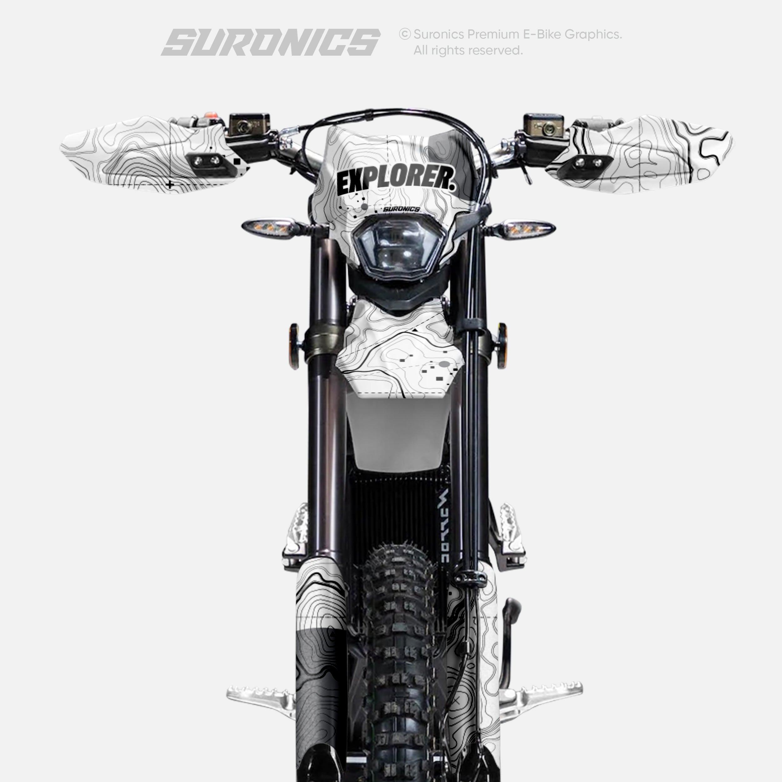 EXPLORER WHITE GREY Surron Ultra Bee Graphics kit