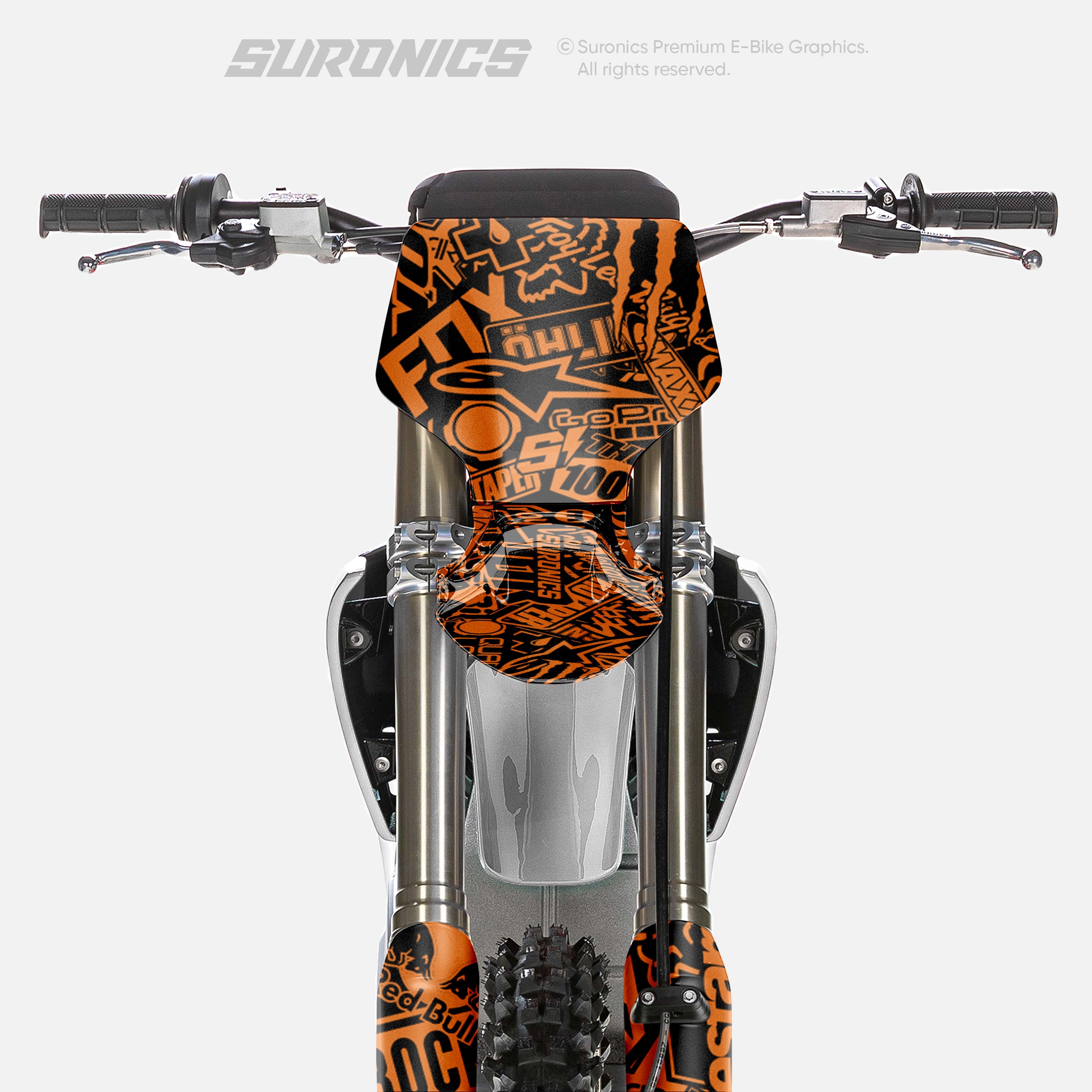 STICKY BLACK ORANGE Stark Varg Graphics kit