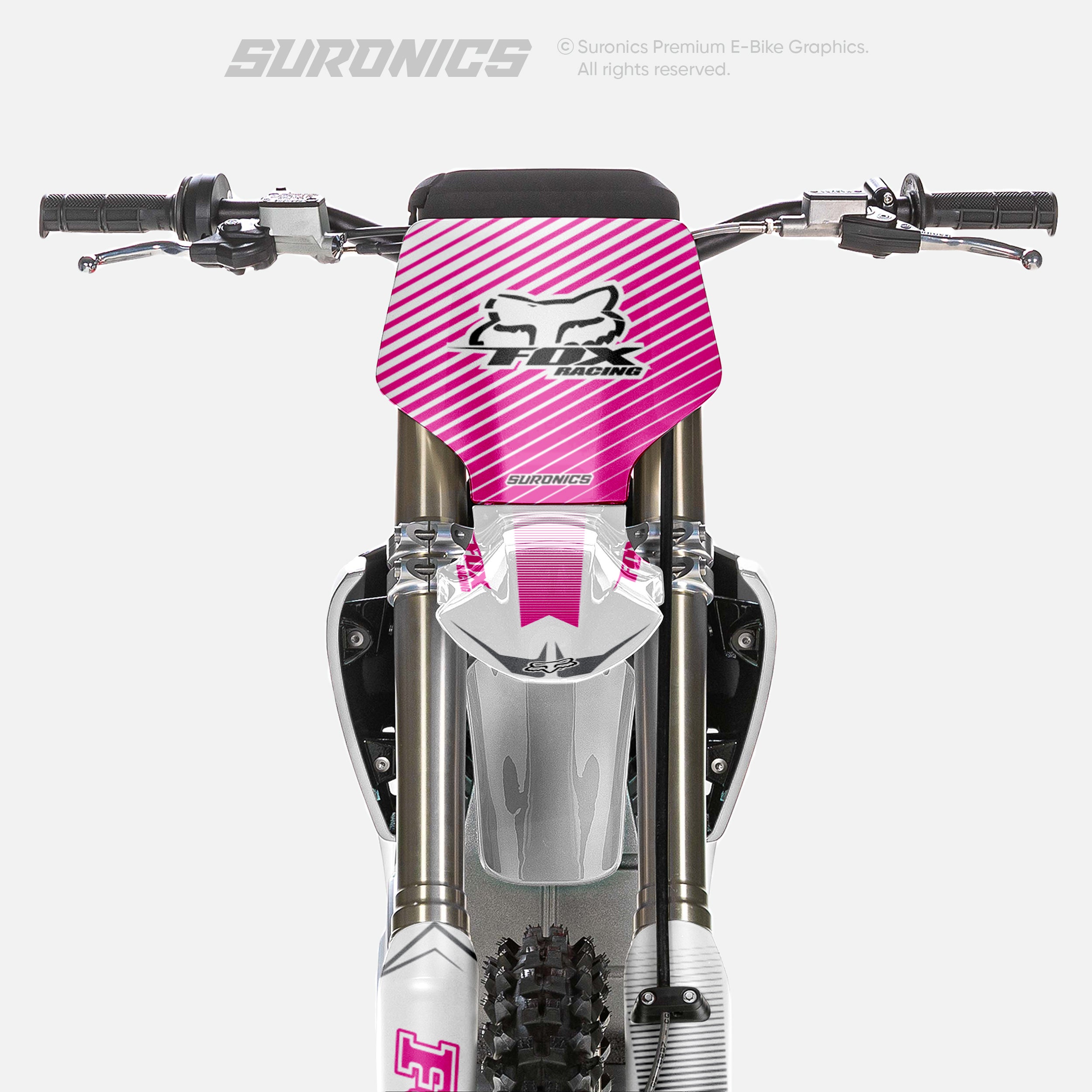 FOX RACER WHITE MAGENTA Stark Varg Graphics kit