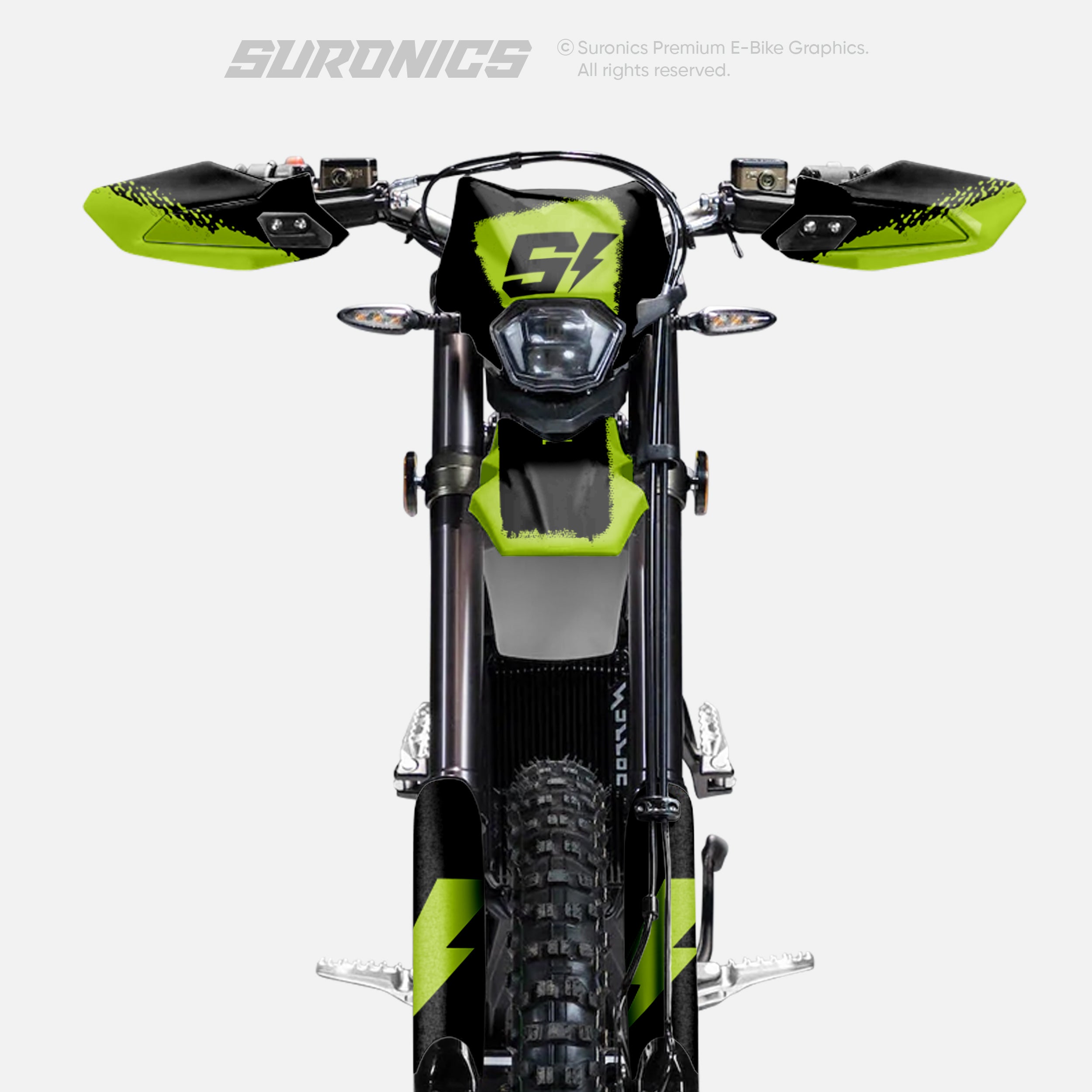 HALF GREEN BLACK Surron Ultra Bee Graphics kit