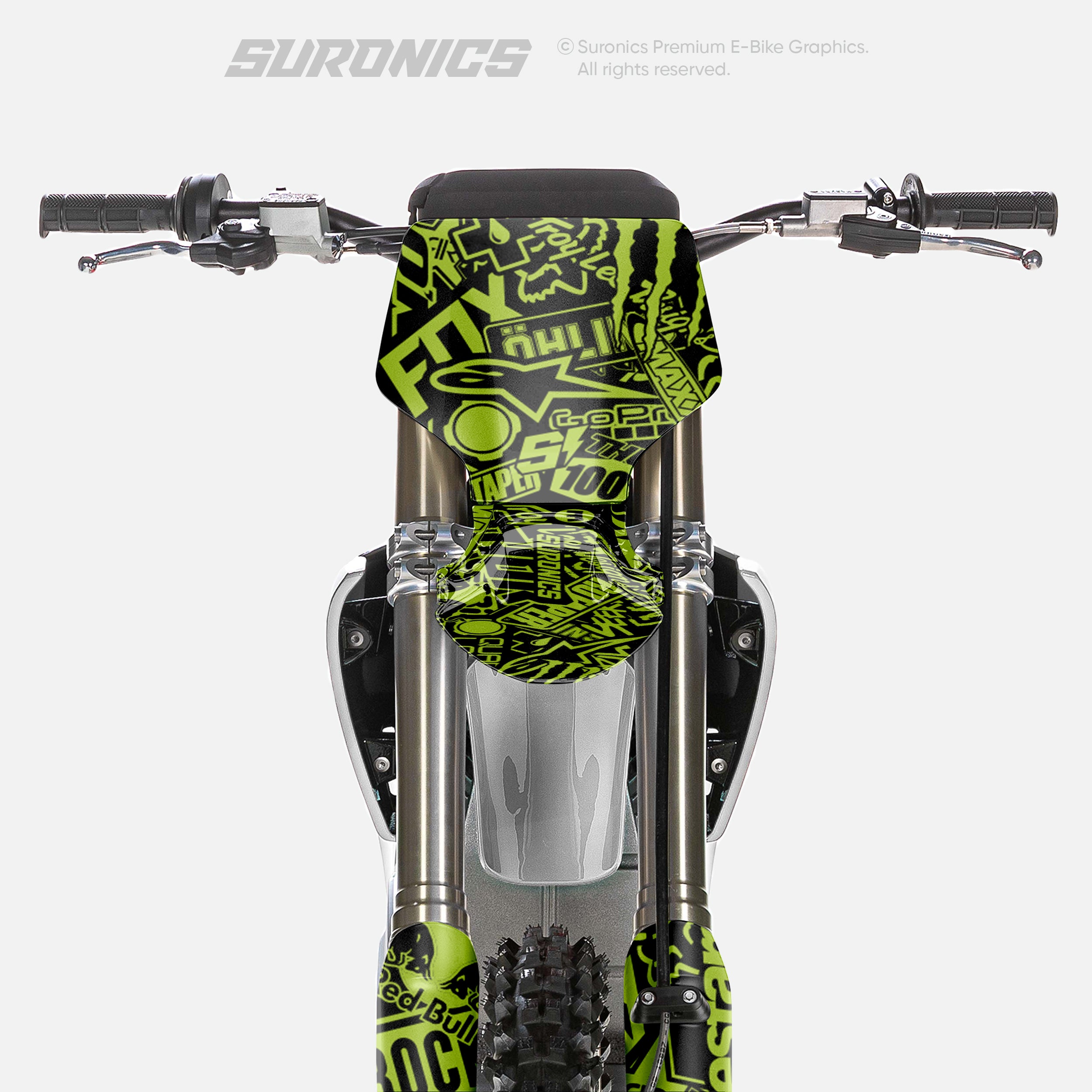 STICKY BLACK GREEN Stark Varg Graphics kit